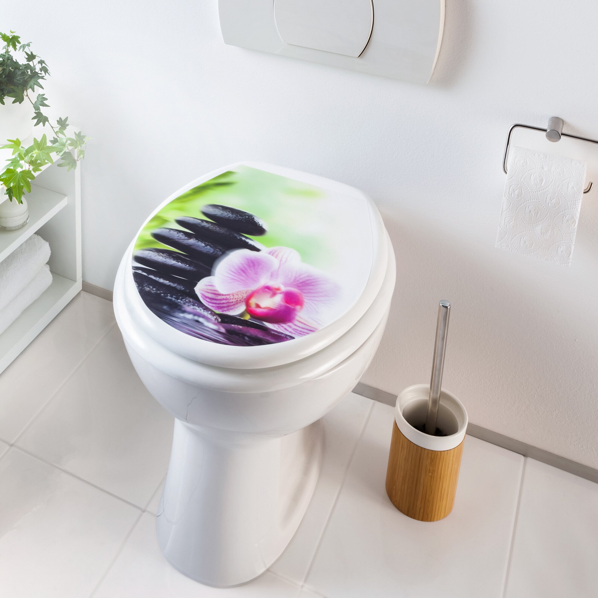 Sticker d'abattant WC « Orchidée »