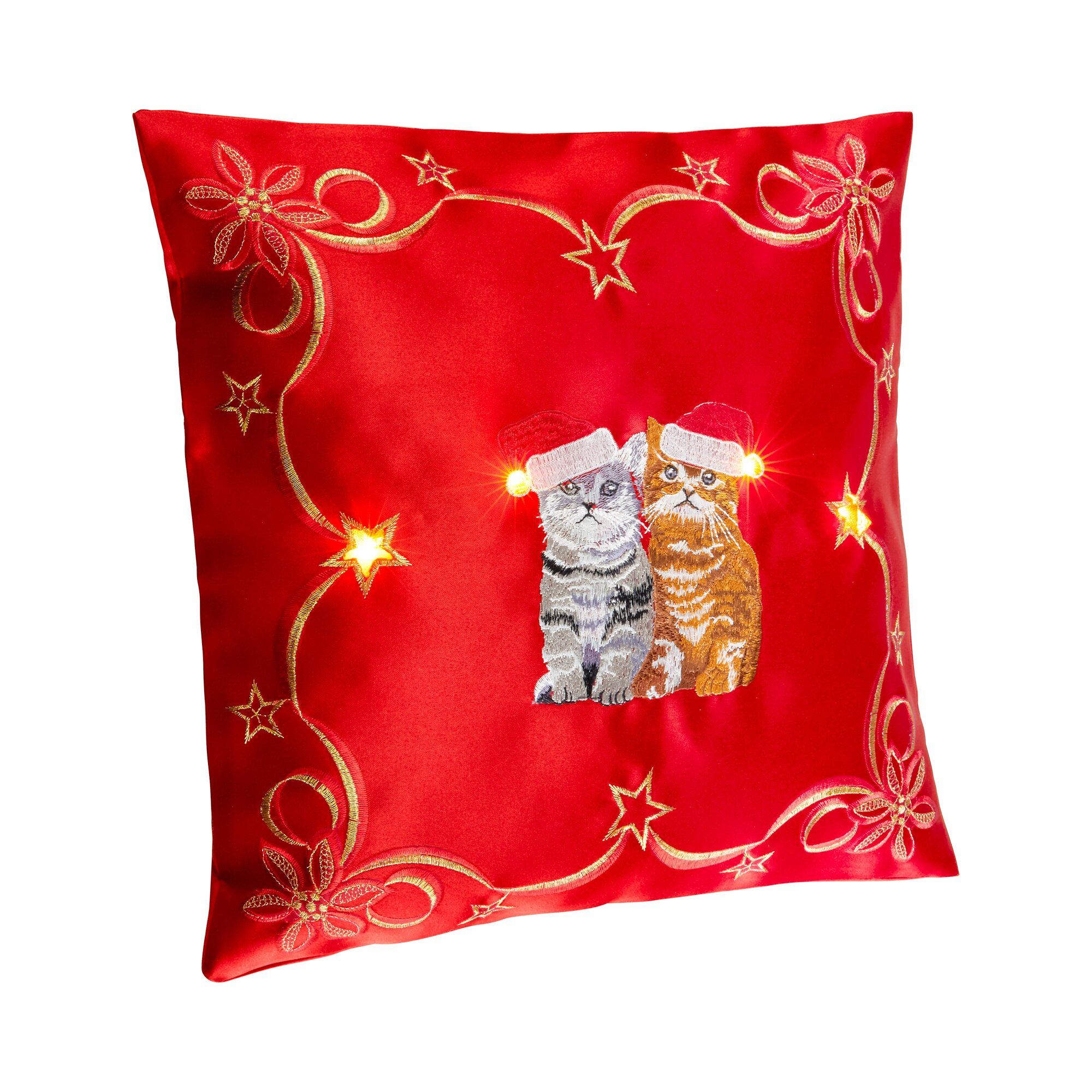 Housse de coussin à LED « Chaton »
