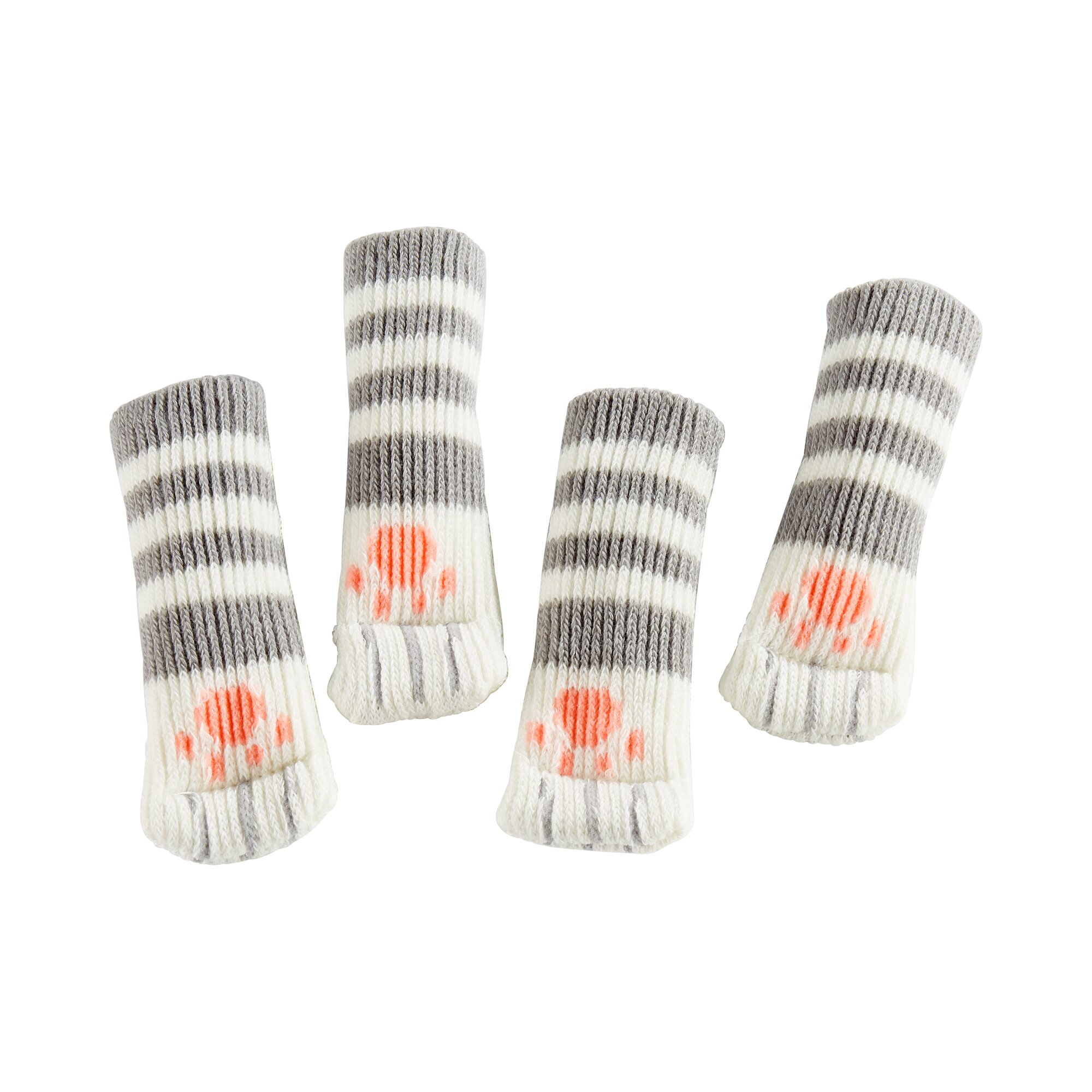 Stuhlsocken Katzenpfoten, 4 Stück, grau