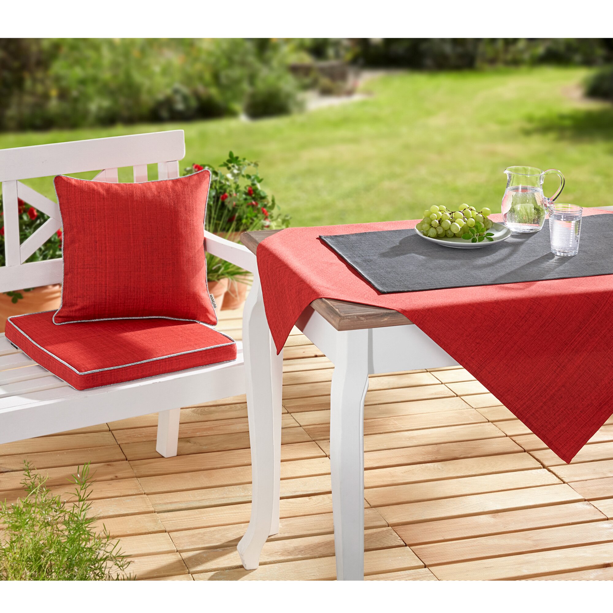 Tischläufer Outdoor, grau
