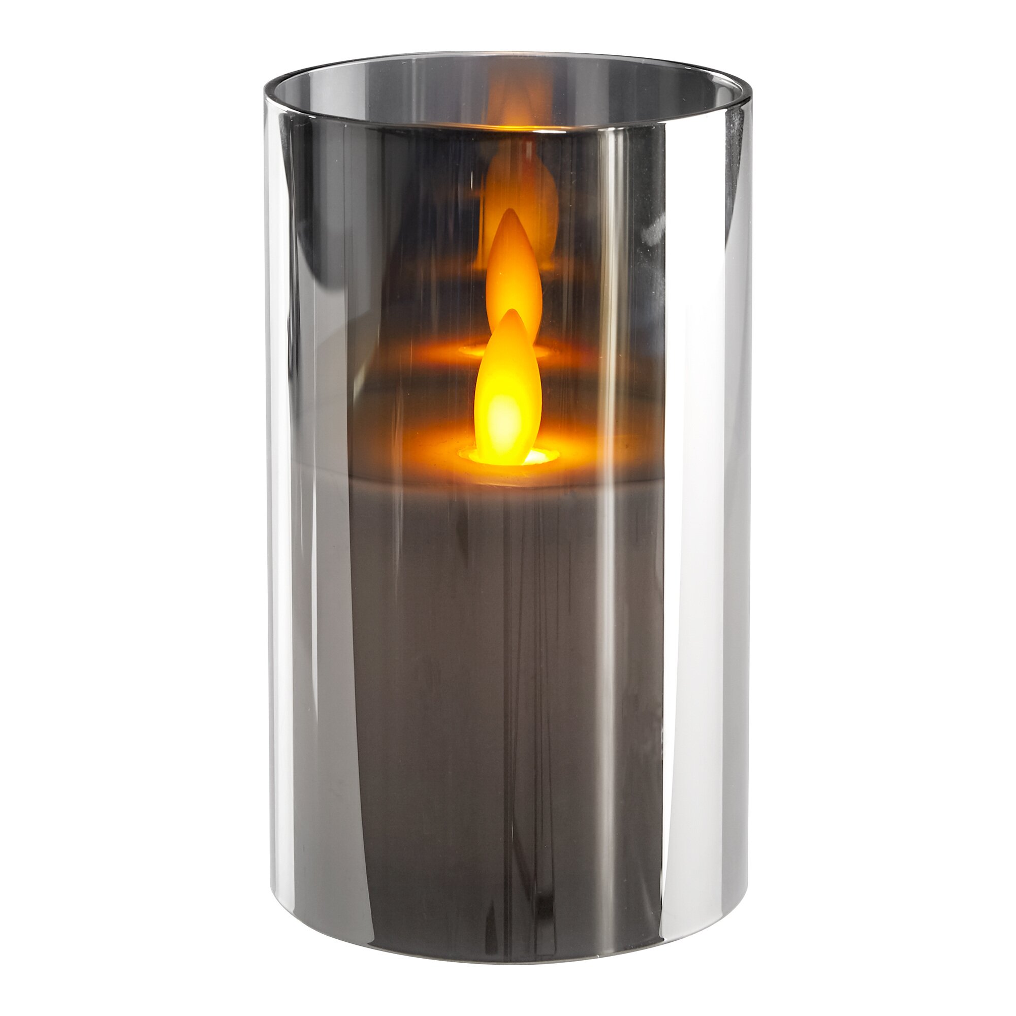 Bougie à LED « Gris métallique »