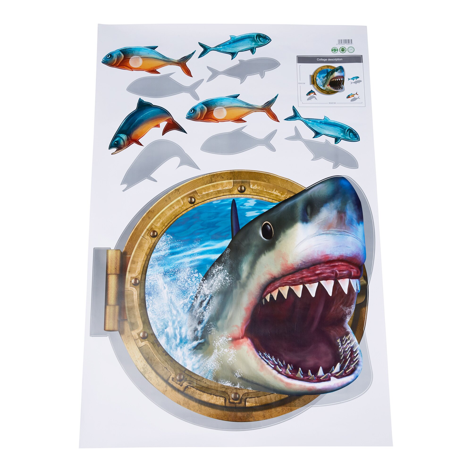 Autocollant 3D « Requin »