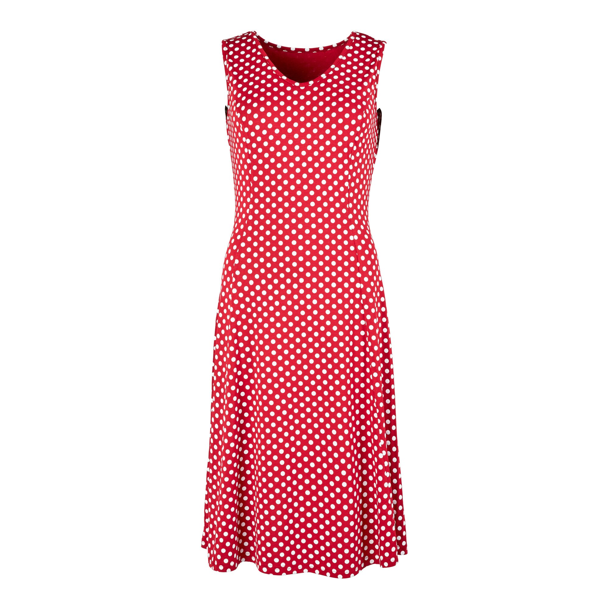 Sommerkleid Punkte, Größe: XXL, rot