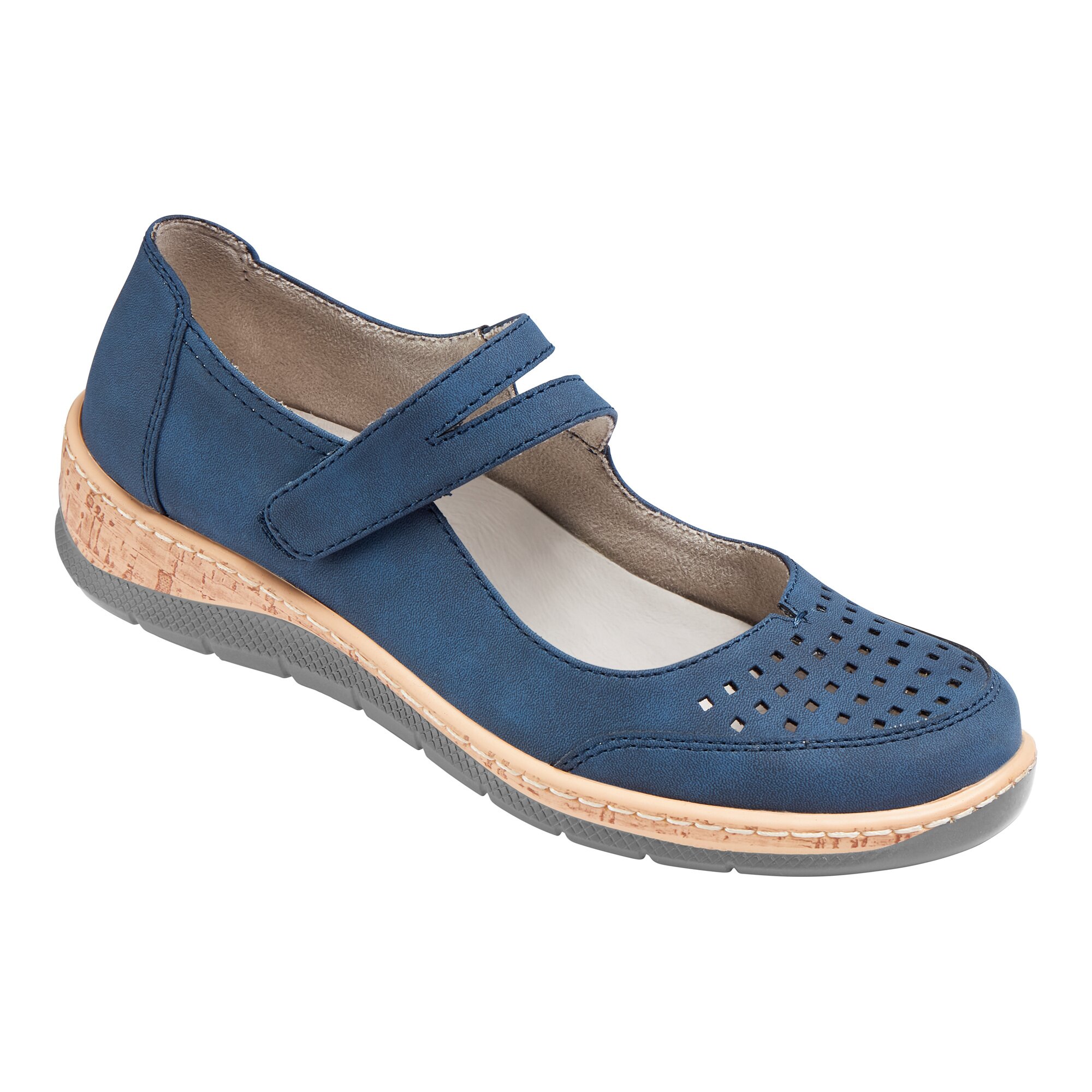 wonderWALK Kork-Ballerina Heidrun, Größe: 37, blau