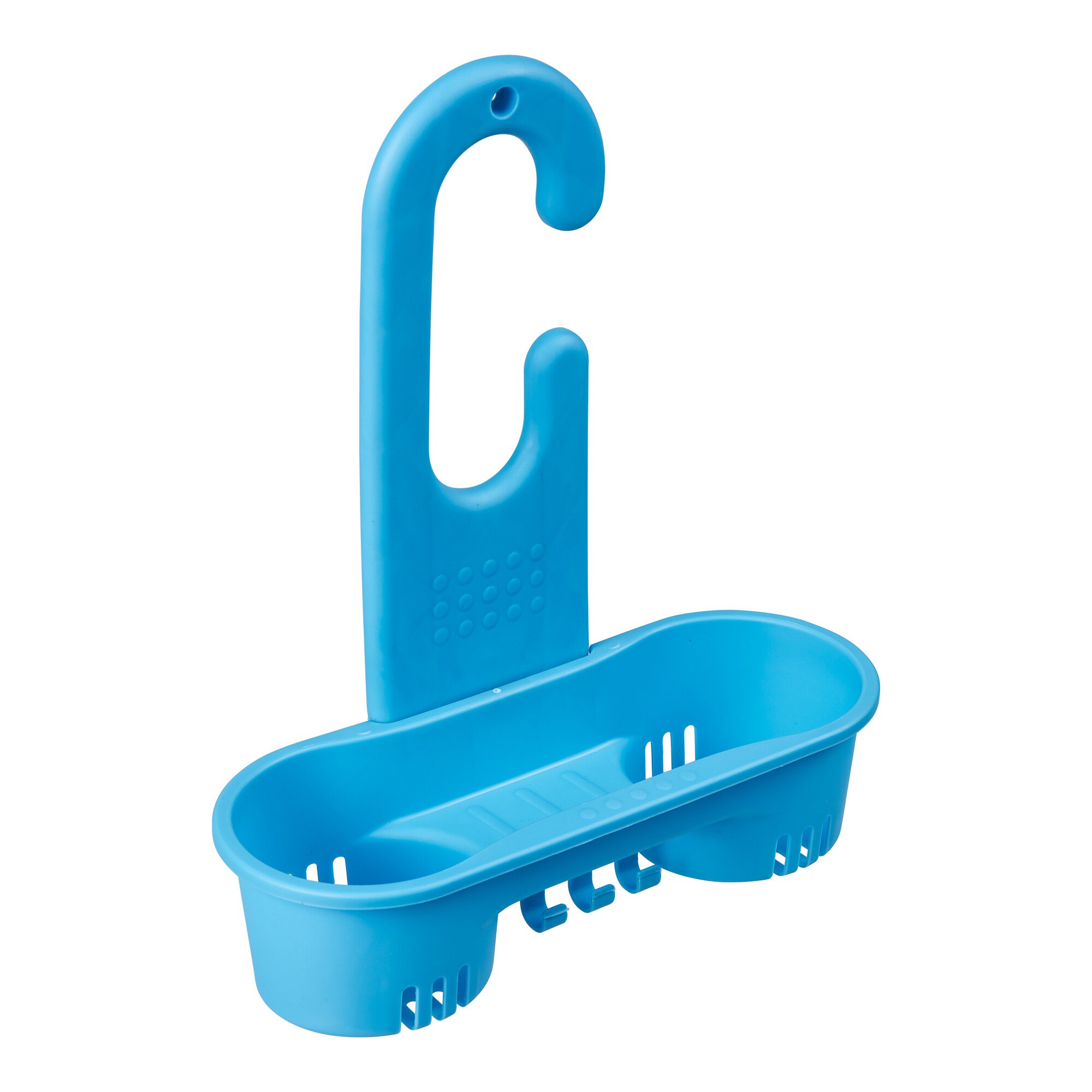 Duschkorb mit Haken, blau