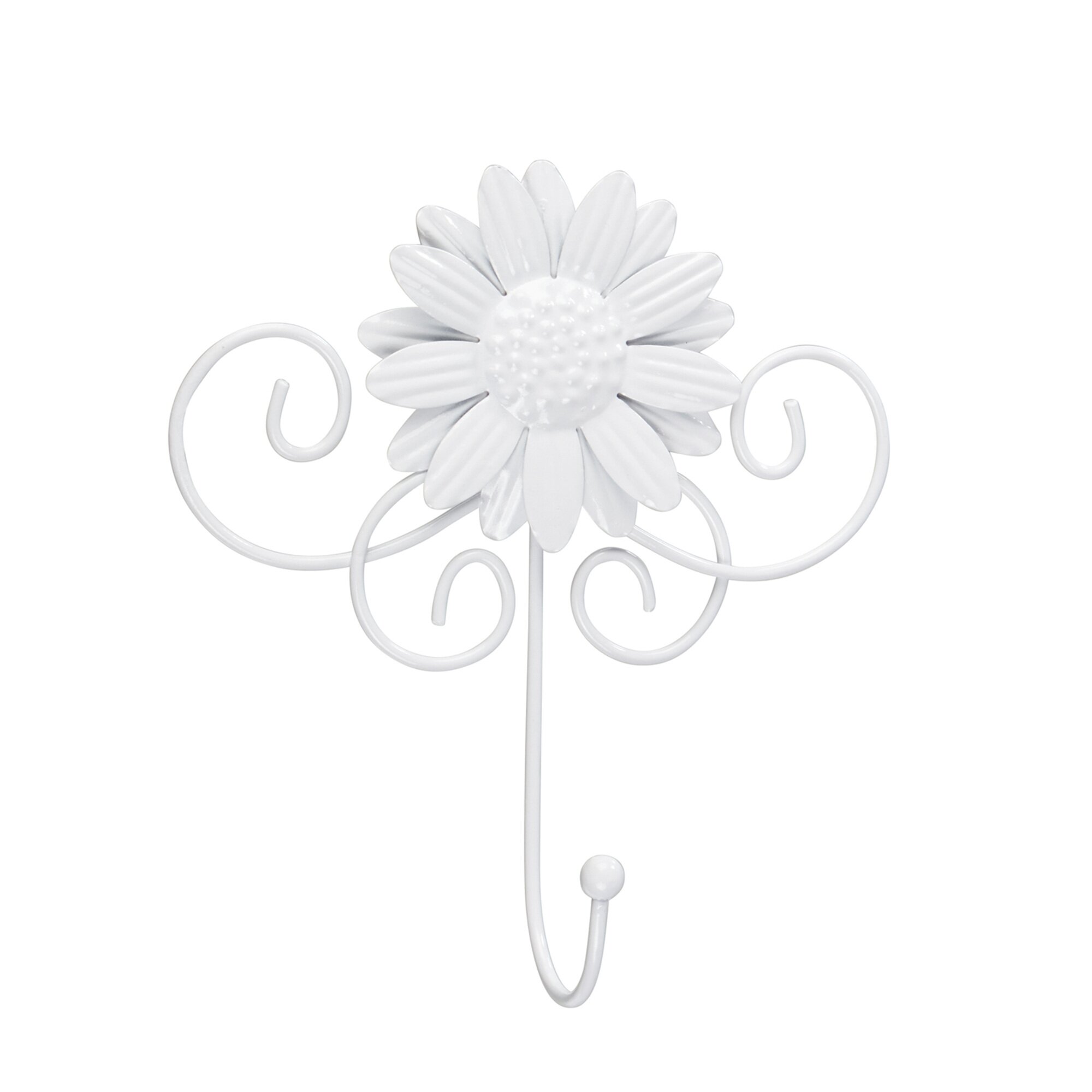 Wandhaken Blume, weiß