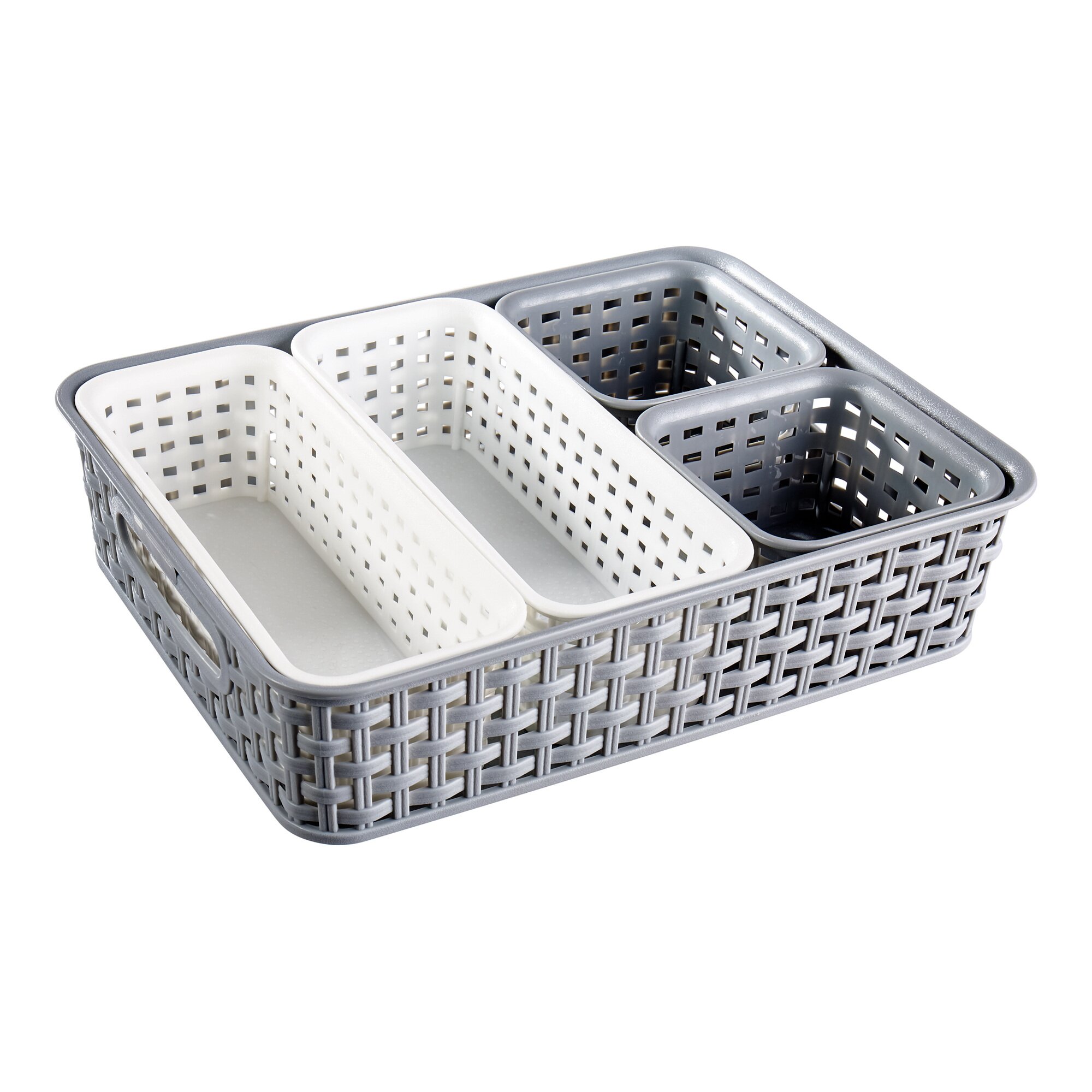 Lot de paniers, 5 pièces