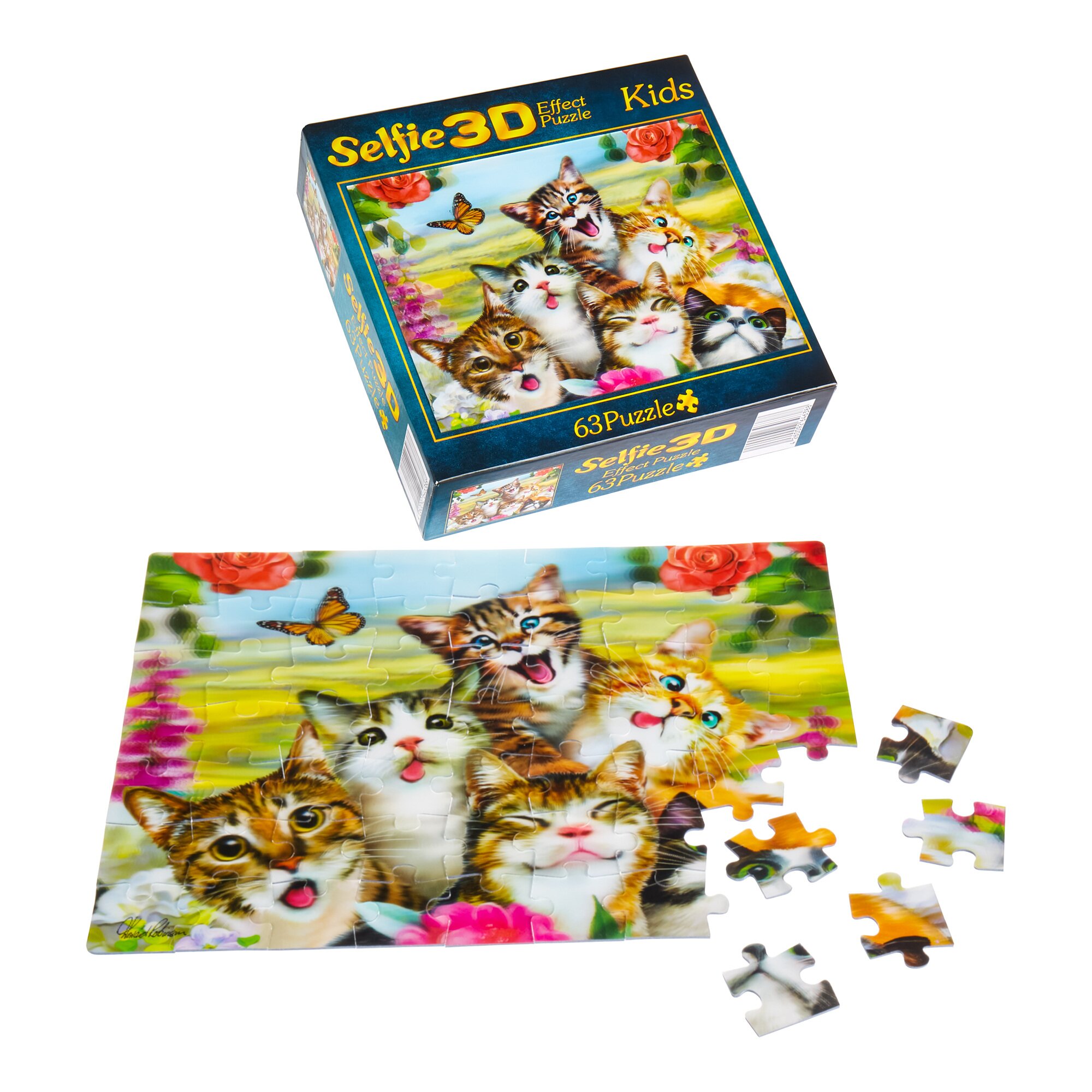 3D Puzzle Kätzchen, 63 Teile