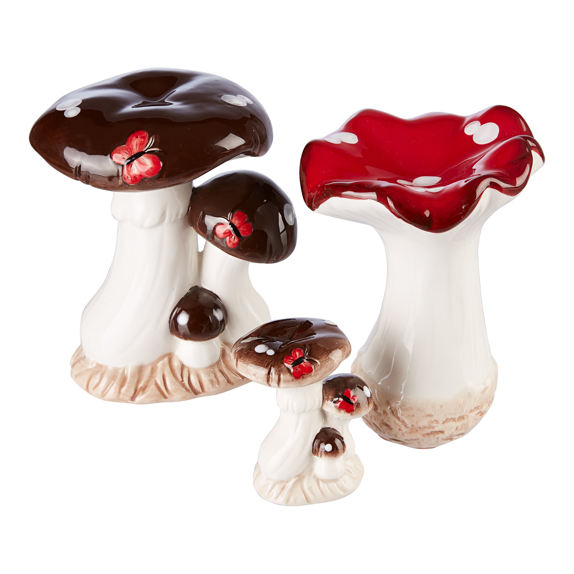 Deko- Pilz Set, 2 Stück + 1 Gratis
