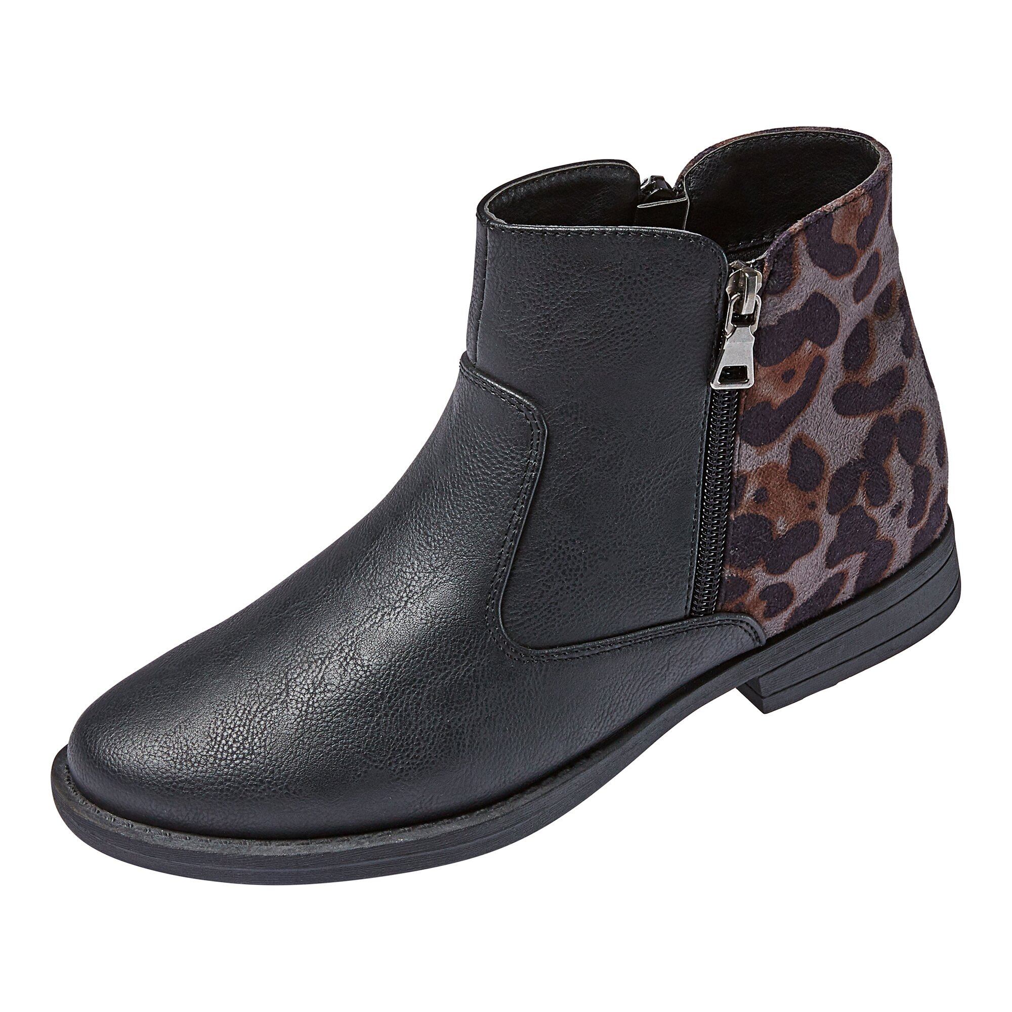 wonderWALK Stiefeletten, Leo-Muster, schwarz, Größe: 37, schwarz