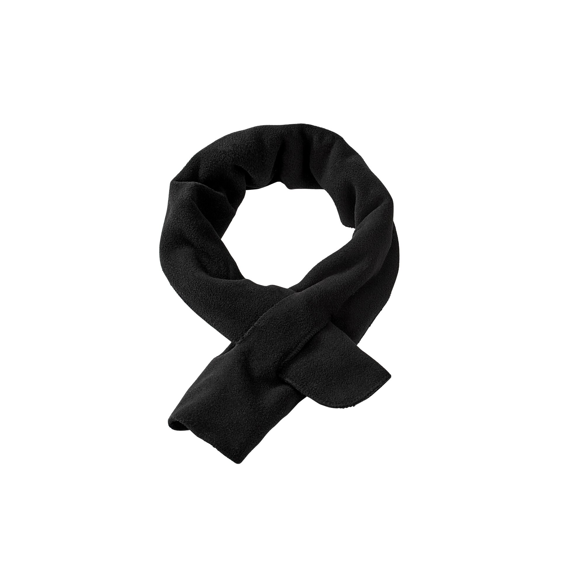 Fleece-Schal, schwarz