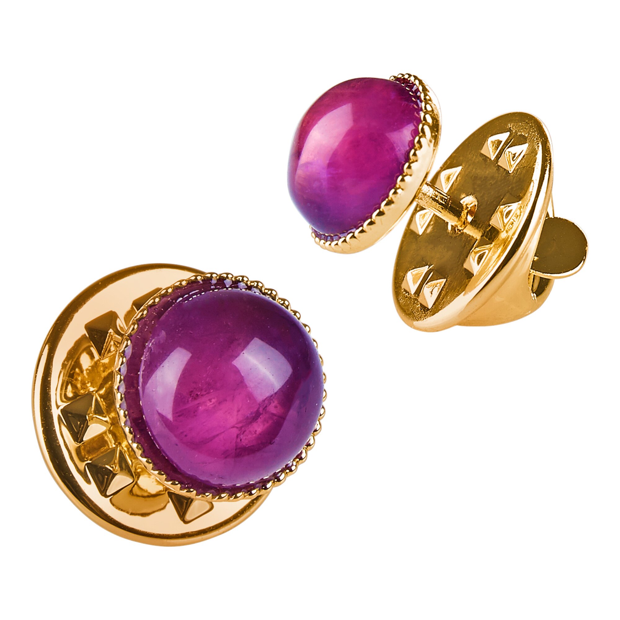 Dekolete-Knöpfe Amethyst, 2 Stück