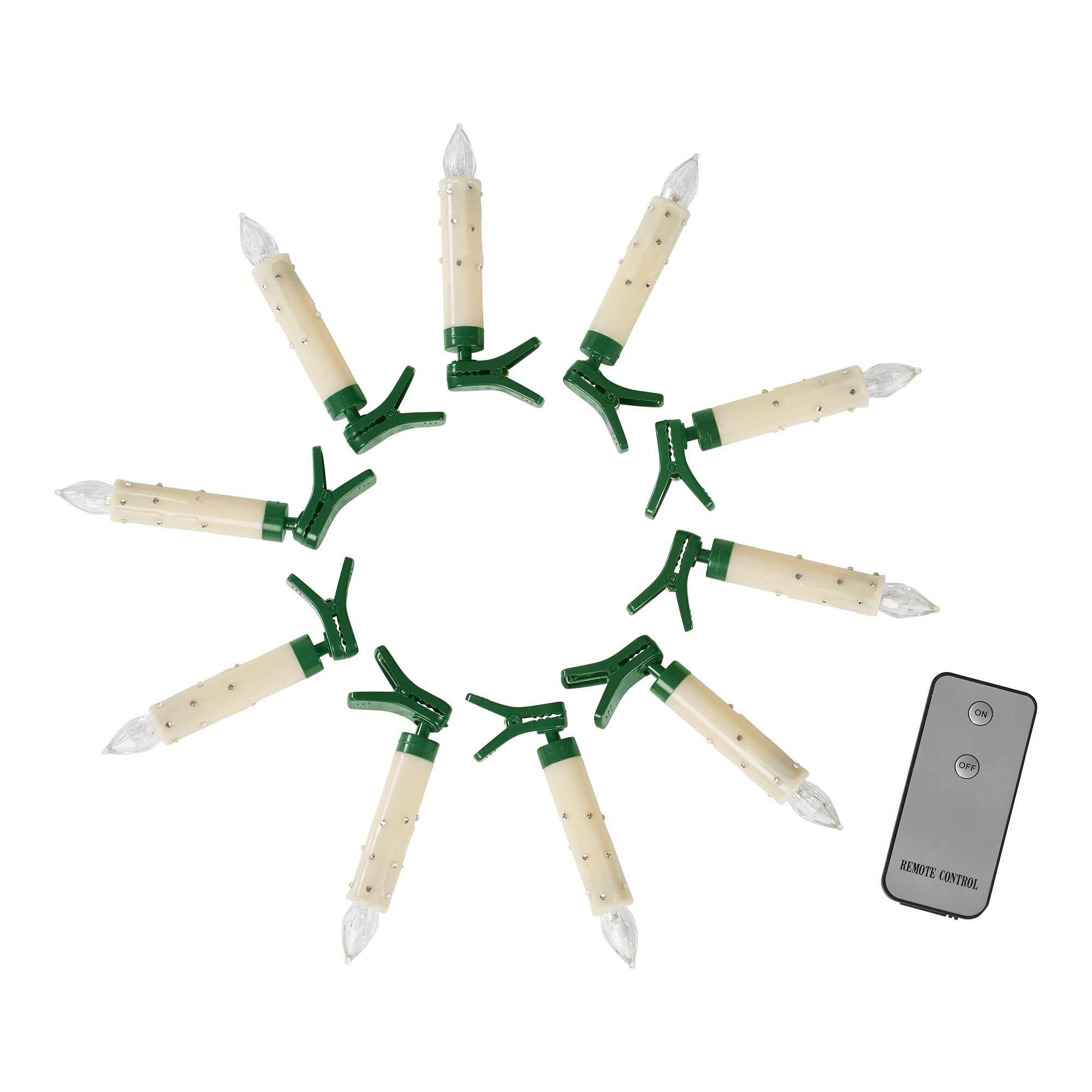 LED-Christbaumkerzen Diamonds, 10 Stück