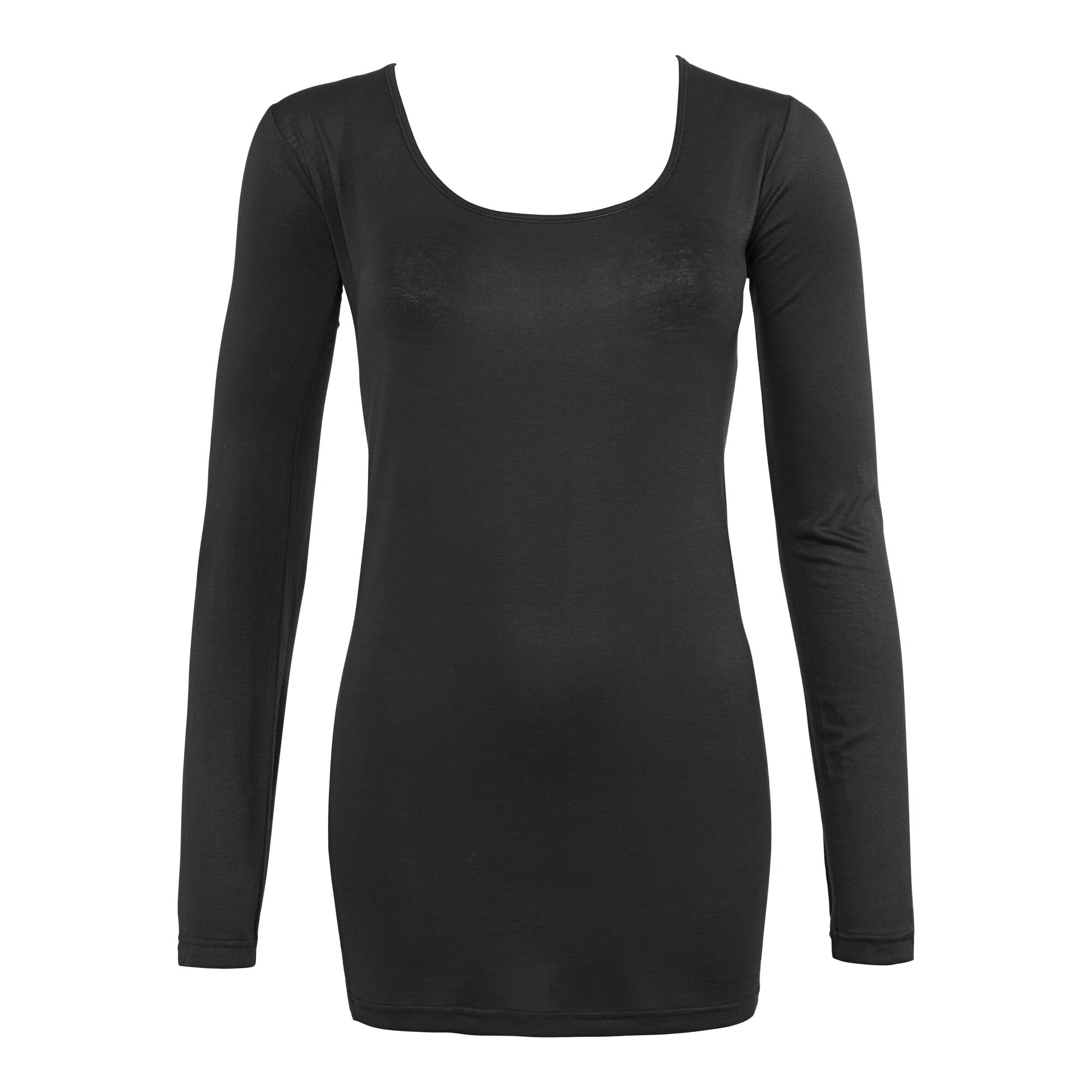 Basic-Longshirt, Größe: XL, schwarz