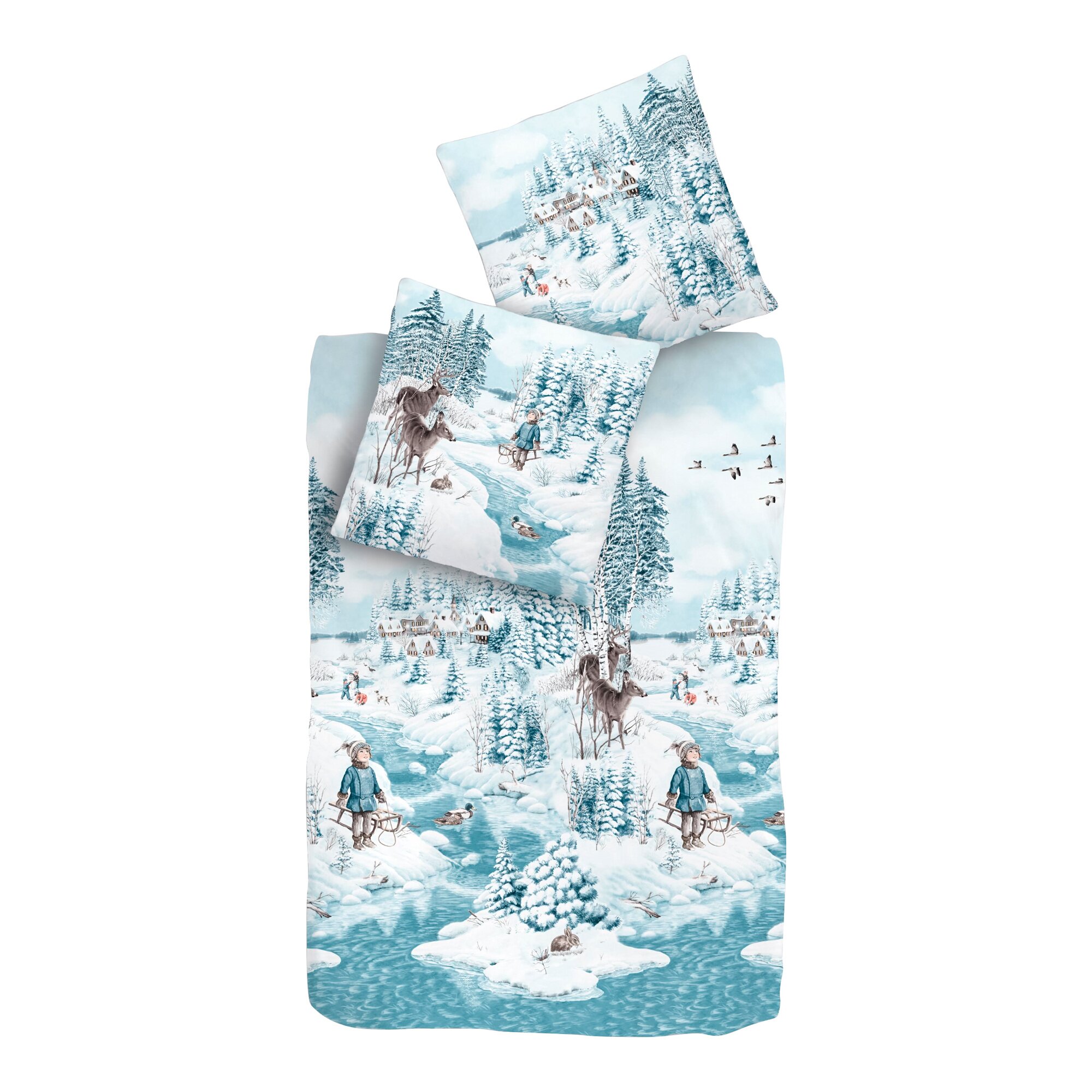 Parure de lit « Paysage d'hiver »