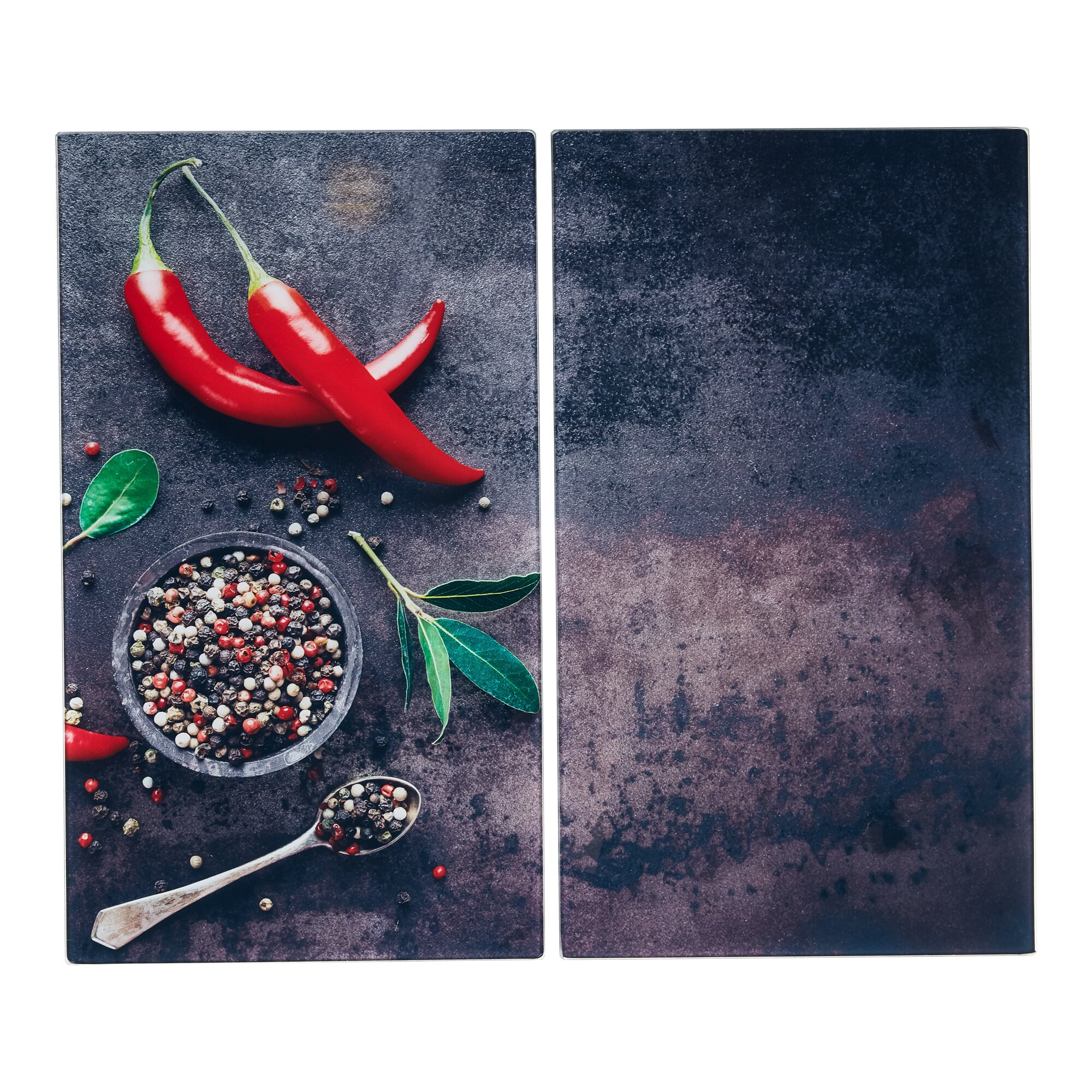 Herdabdeckplatten Chili, 2 Teile