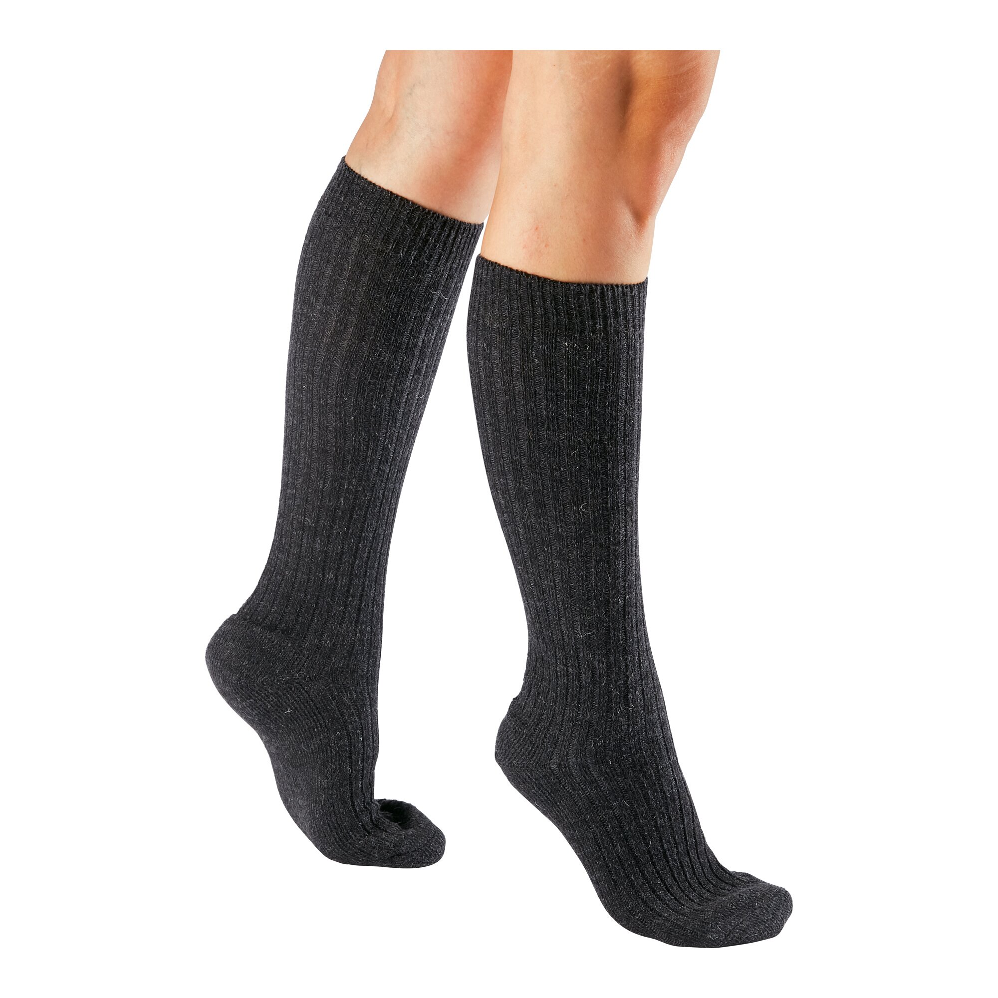 Kniestrumpf Wolle, 2 Paar, Größe: 39