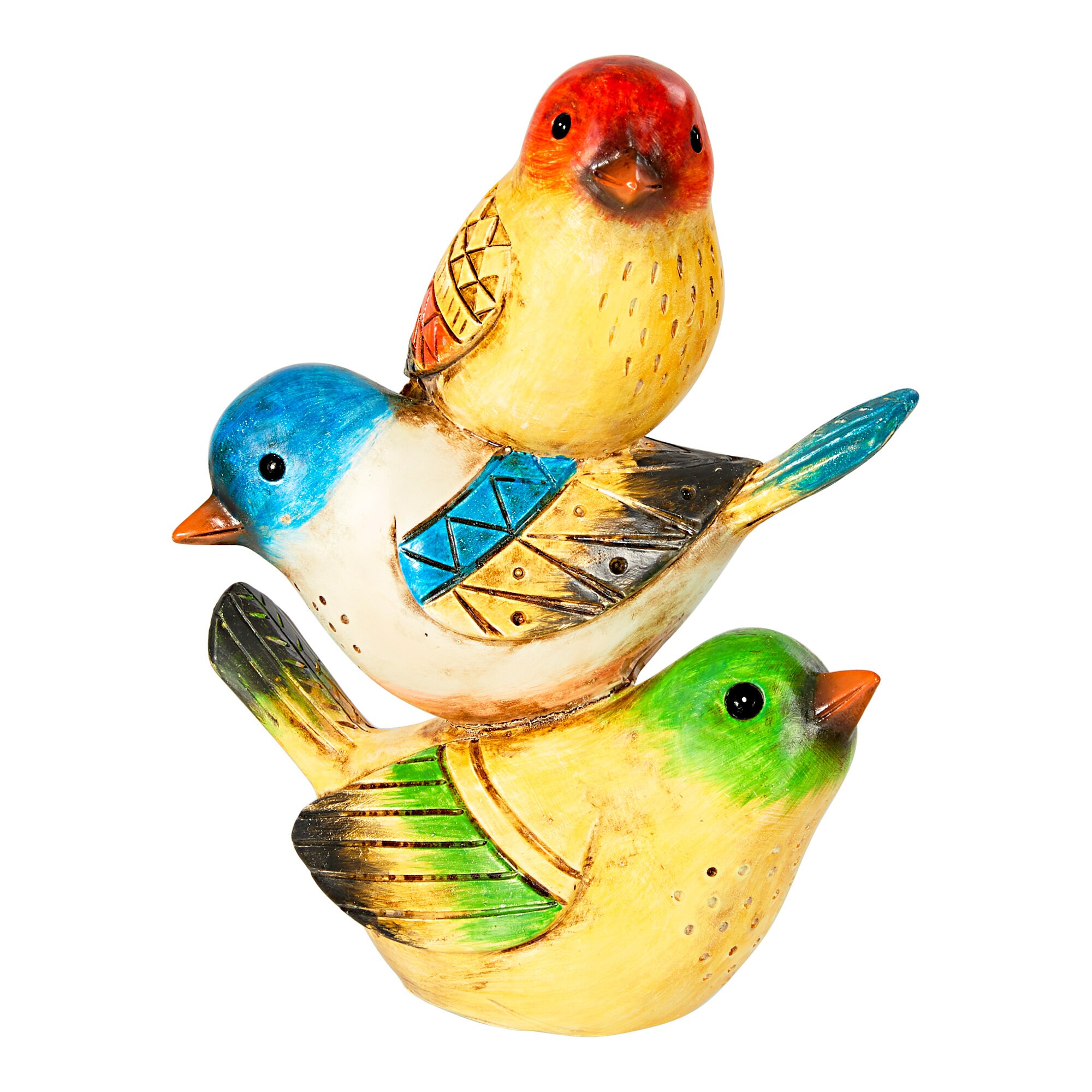 Trio d'oiseaux décoratifs