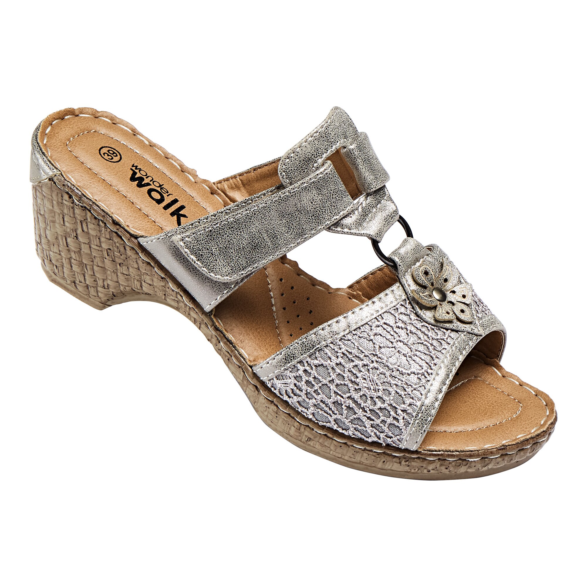 wonderWALK Pantolette Heidi, Größe: 40, silber