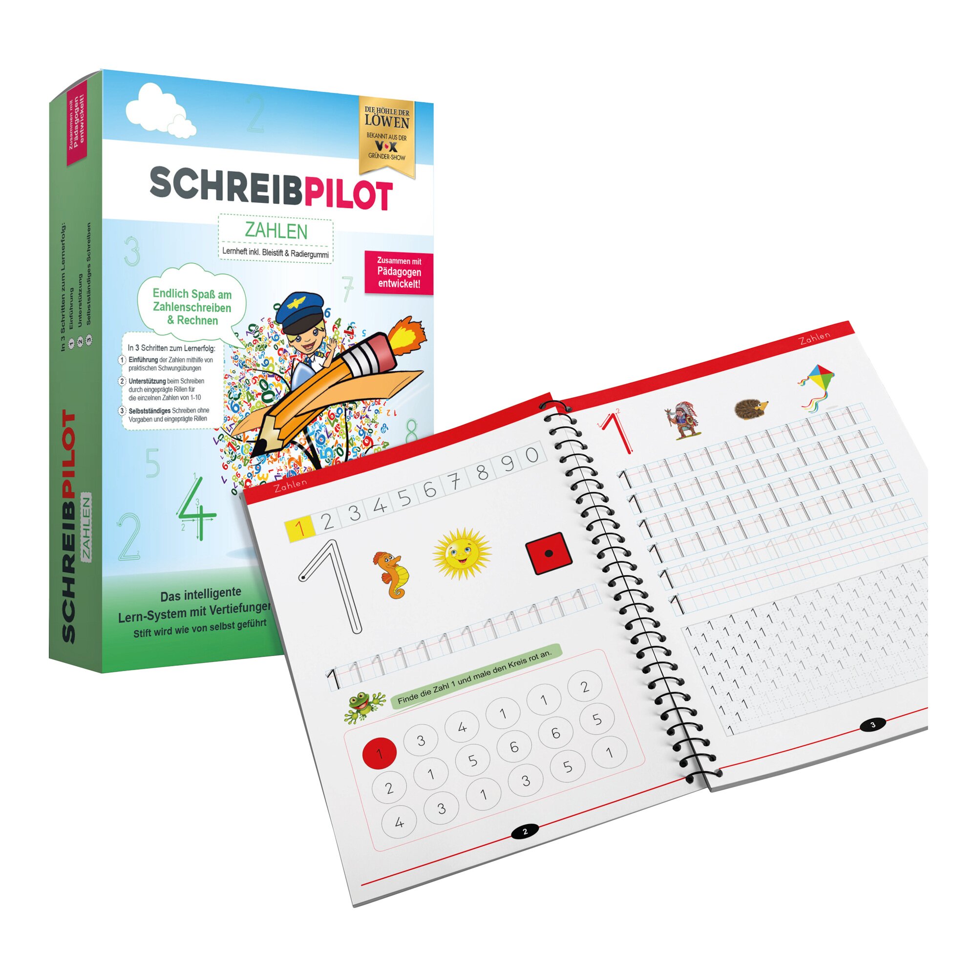 Schreibpilot Heft von Die Höhle der Löwen