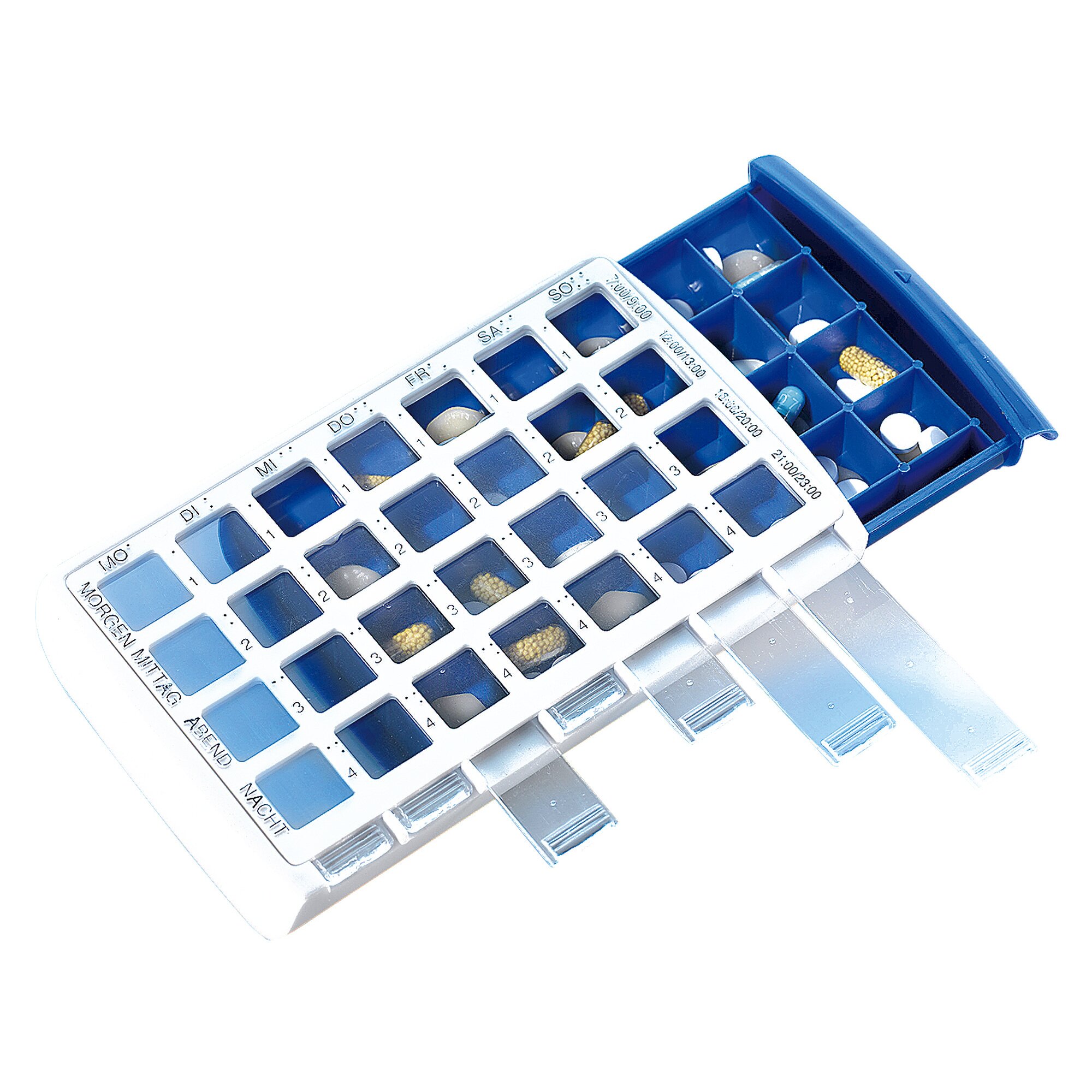 7-Tage-Tablettenbox inkl. 4 Fächer pro Tag