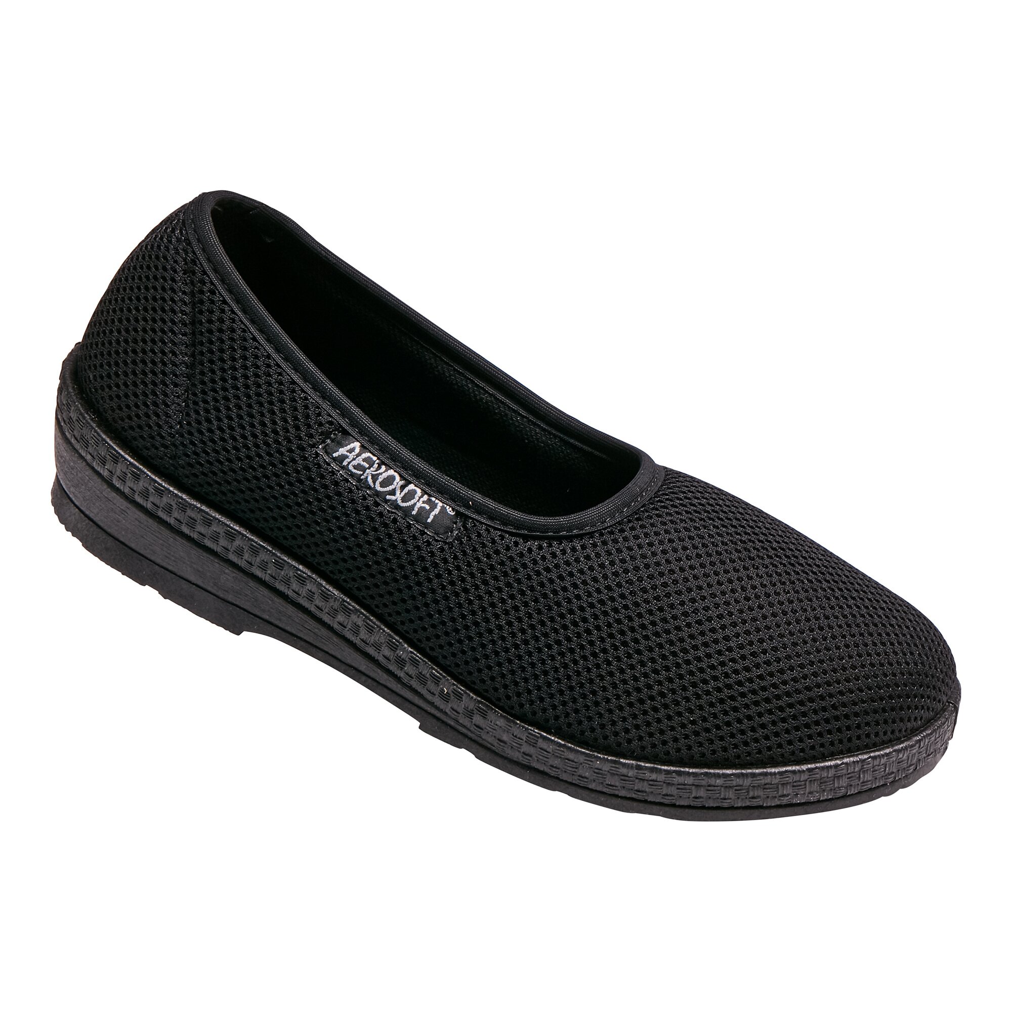 AEROSOFT® Bequem Ballerina, Größe: 37, schwarz