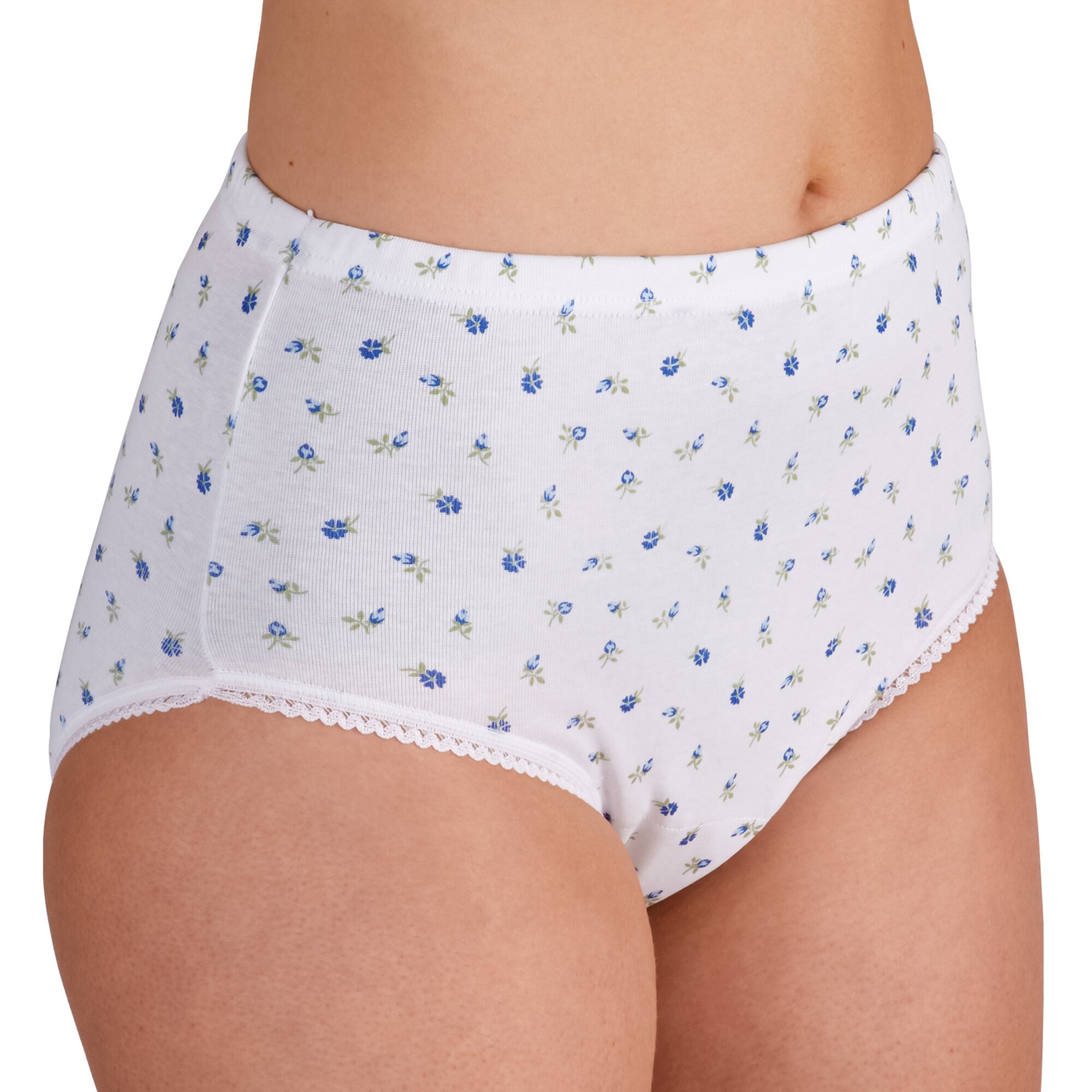Sicherheits-Miederhose Blumen, Größe: XL, weiß