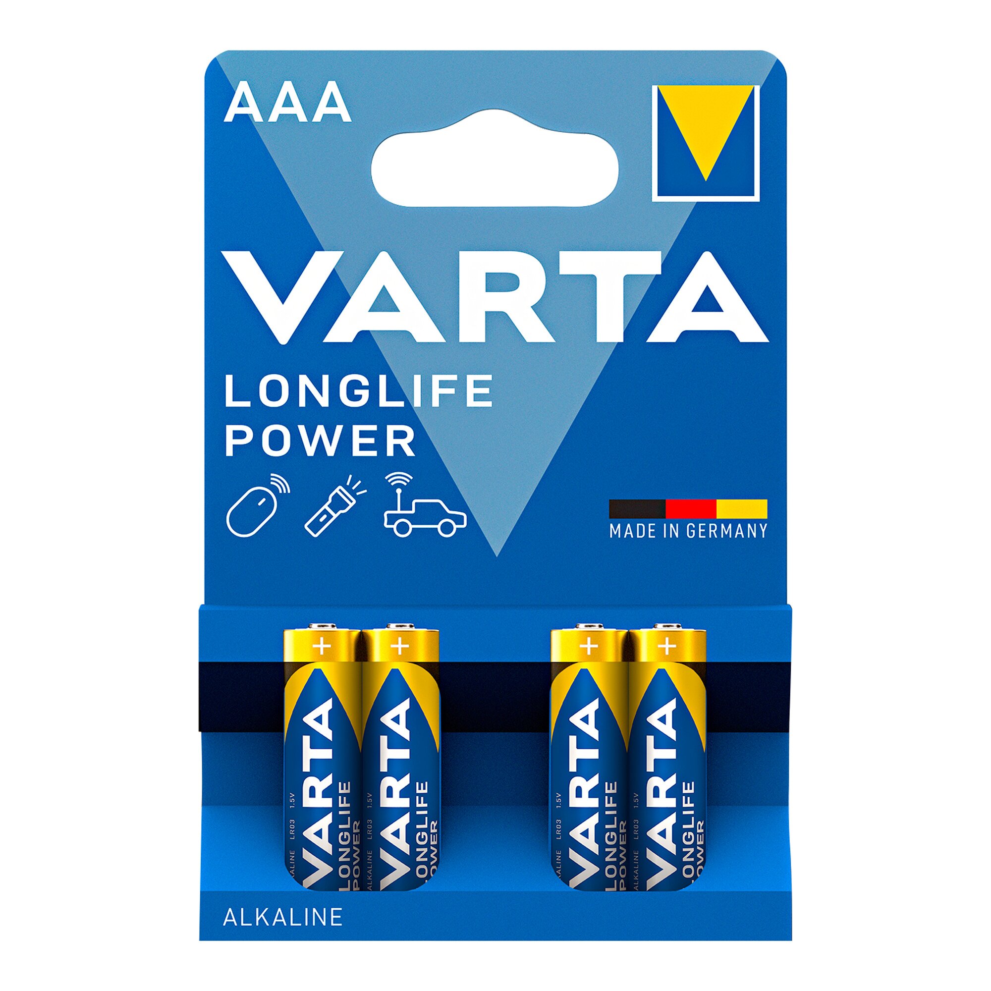 Piles AAA Longlife Power de Varta, 4 pièces