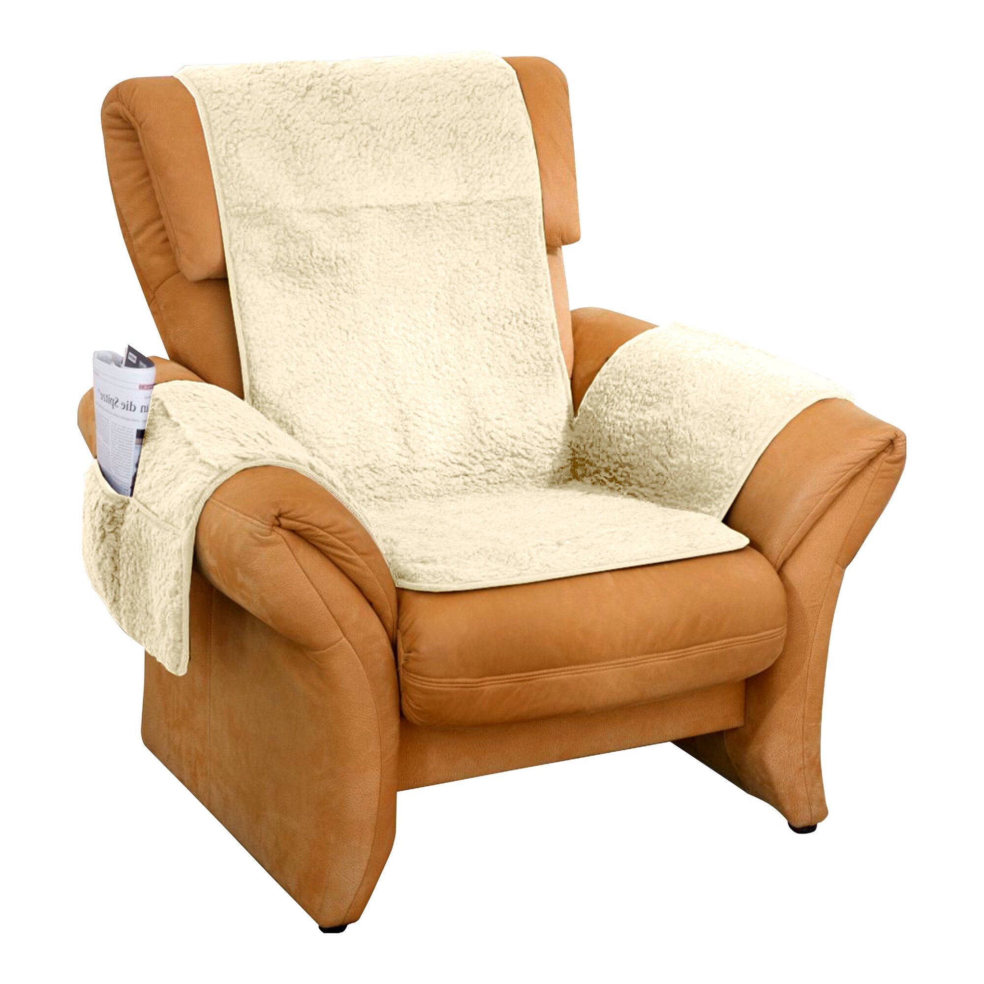 Sesselschoner mit Schurwolle