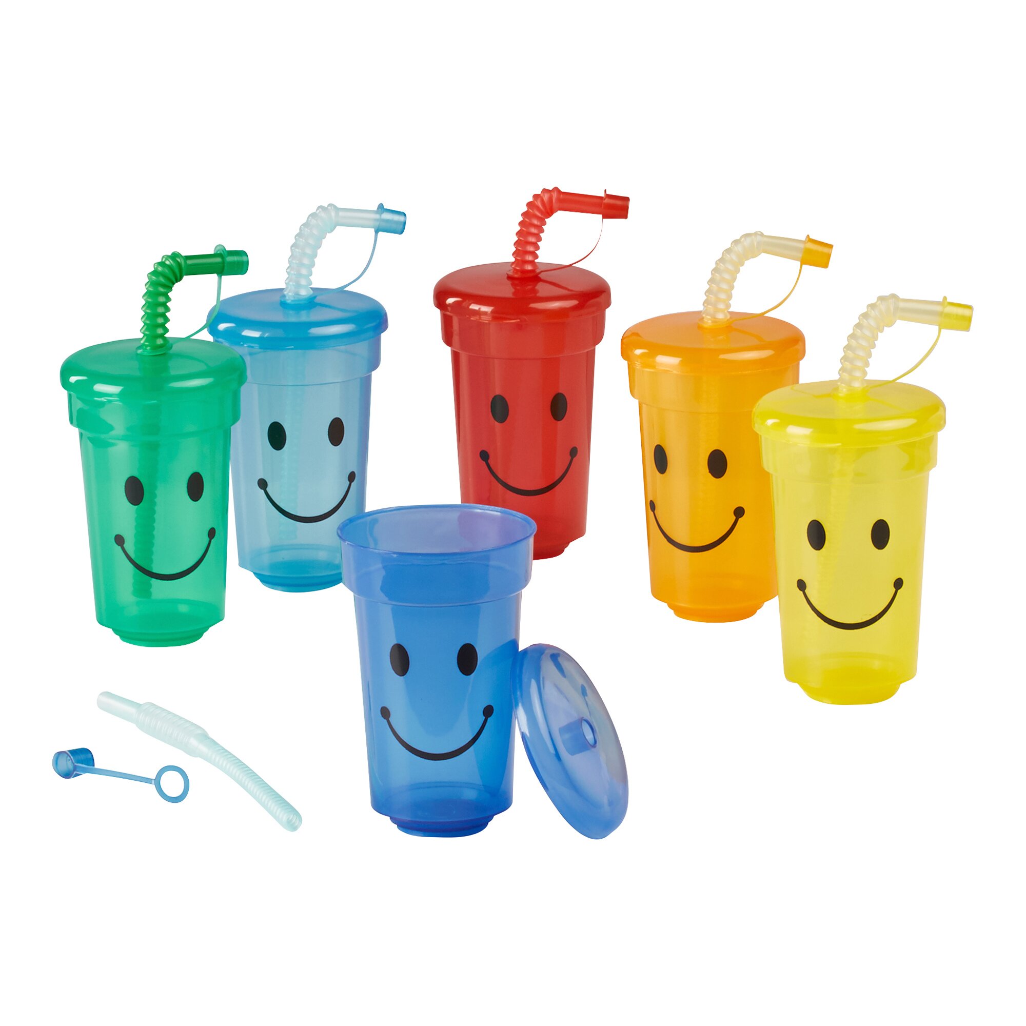 Trinkbecher-Set Safety mit Trinkhalm, 6 Stück