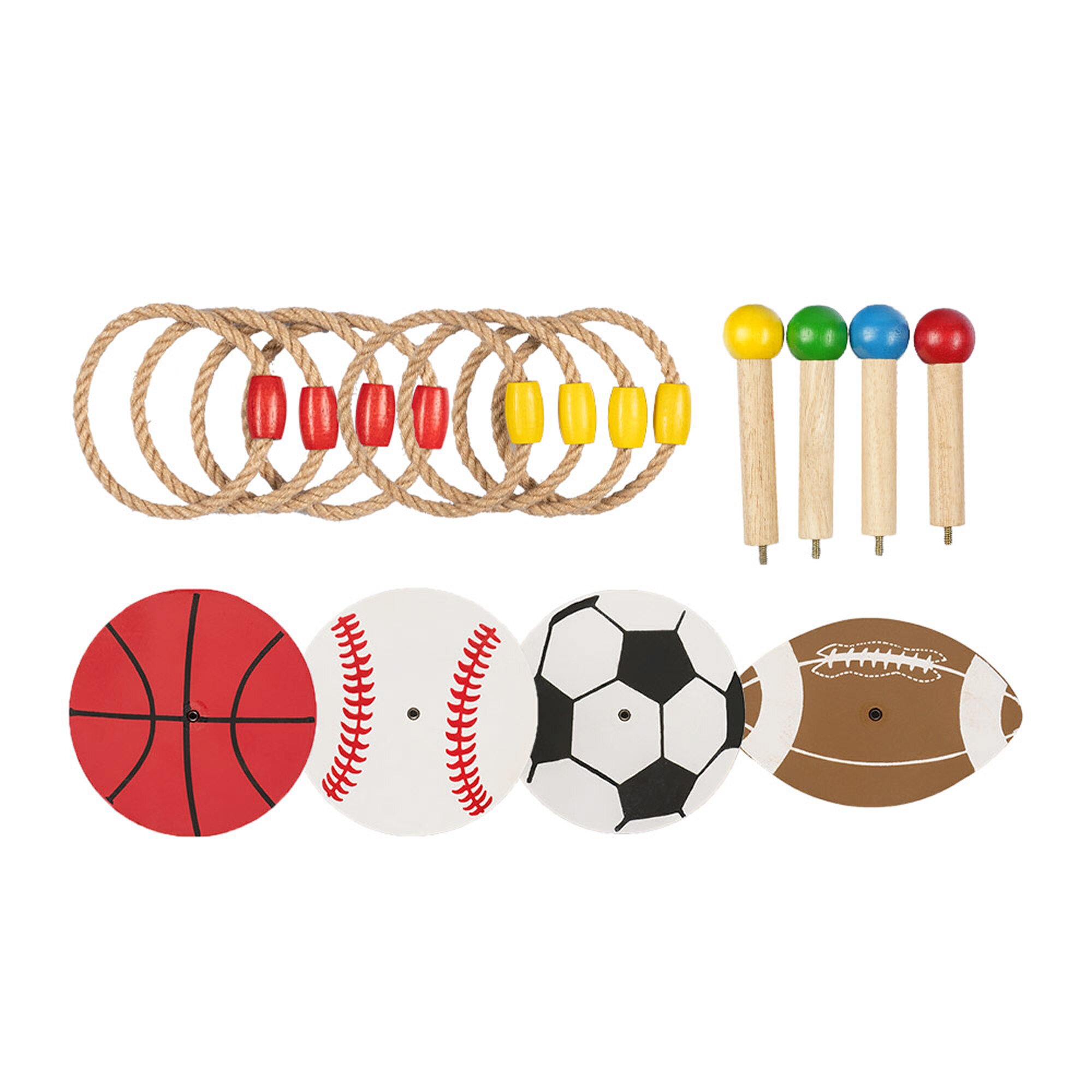 Jeu de lancer d’anneaux, 12 pièces