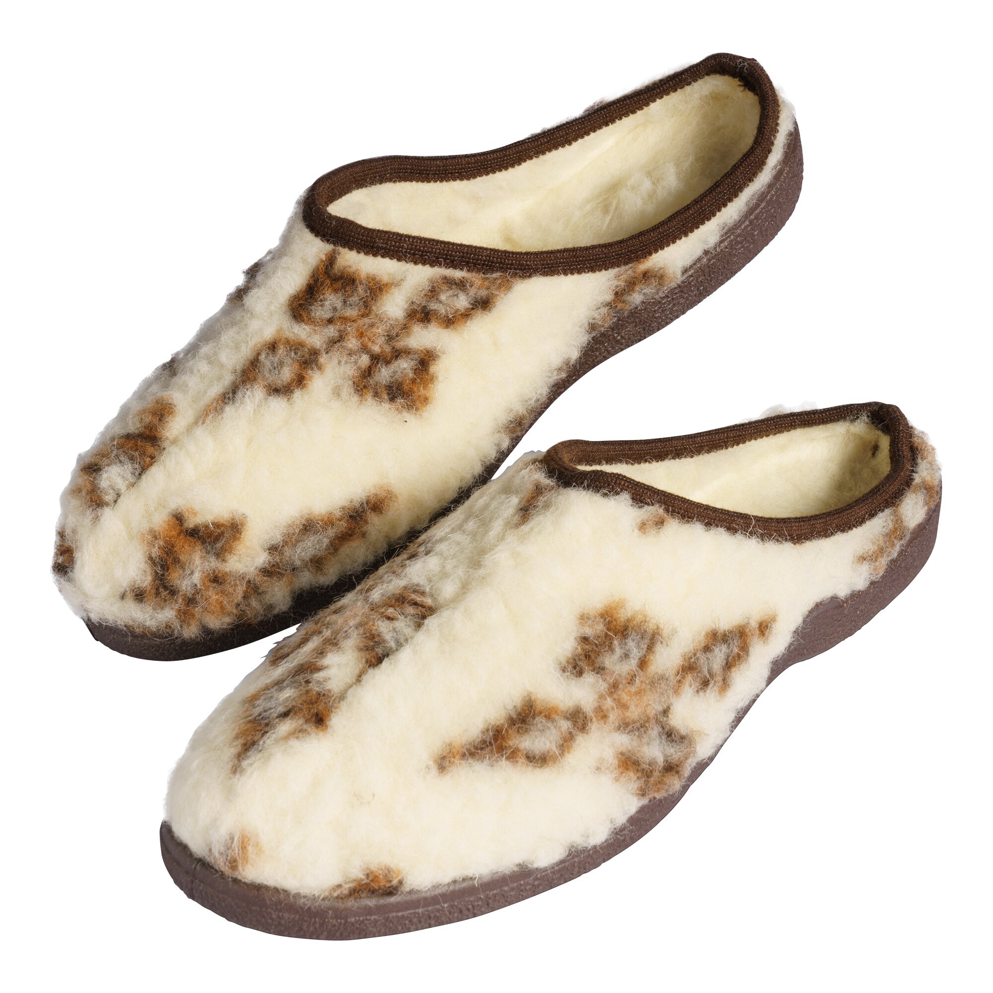 Mules en laine vierge