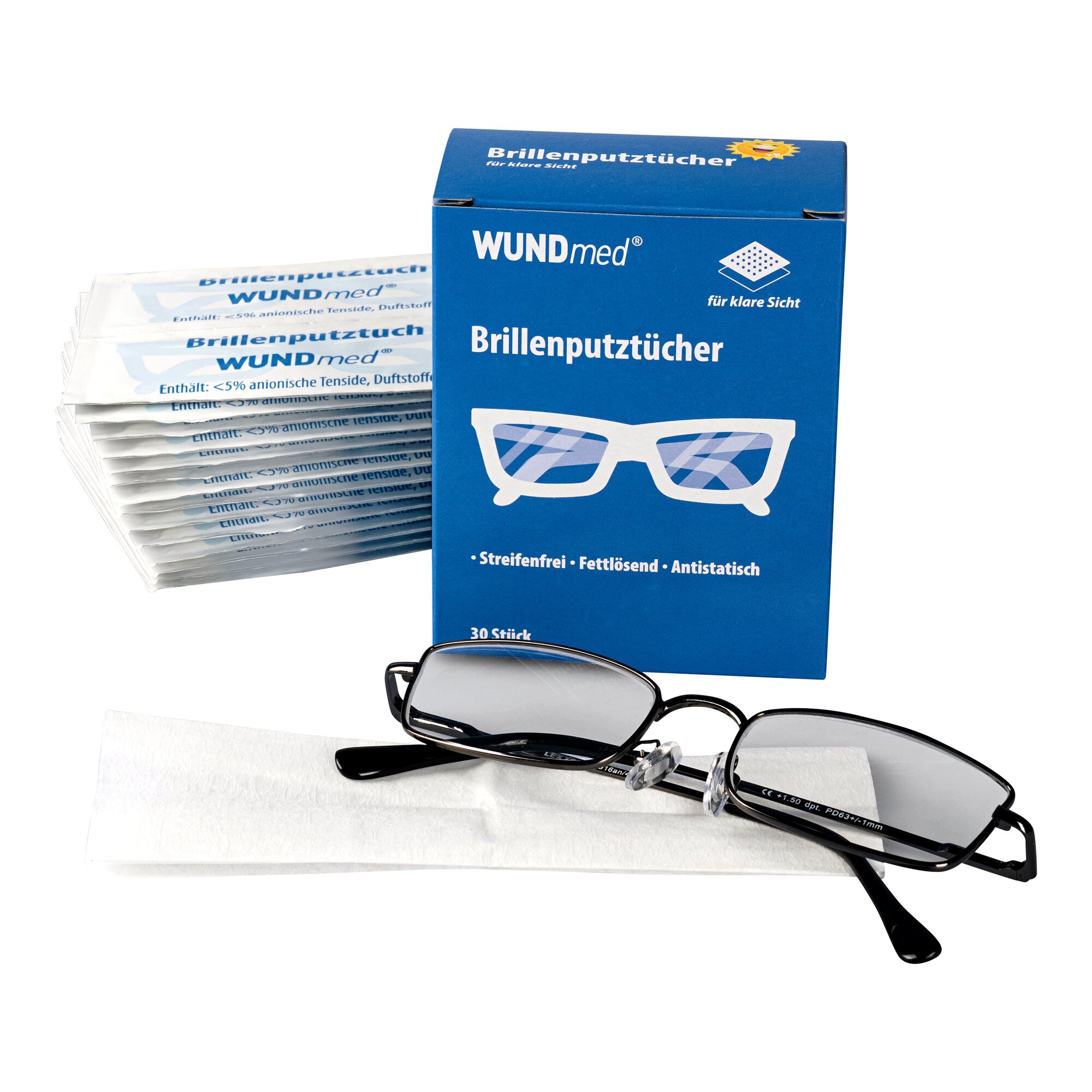 Lingettes pour lunettes, 30 pièces