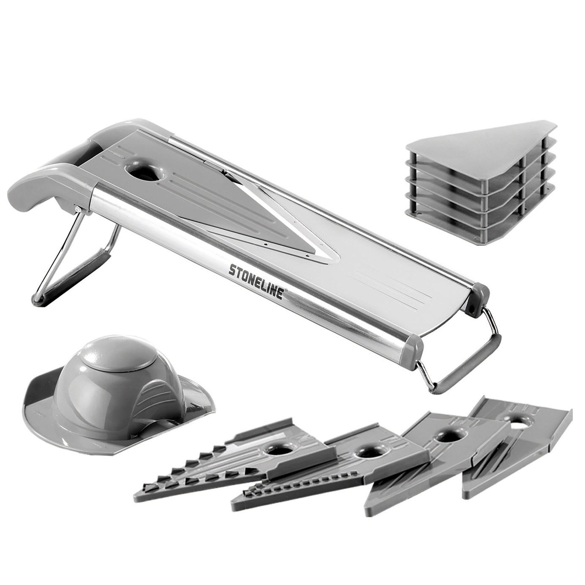 ® Gemüsehobel Set 9-teilig Grau