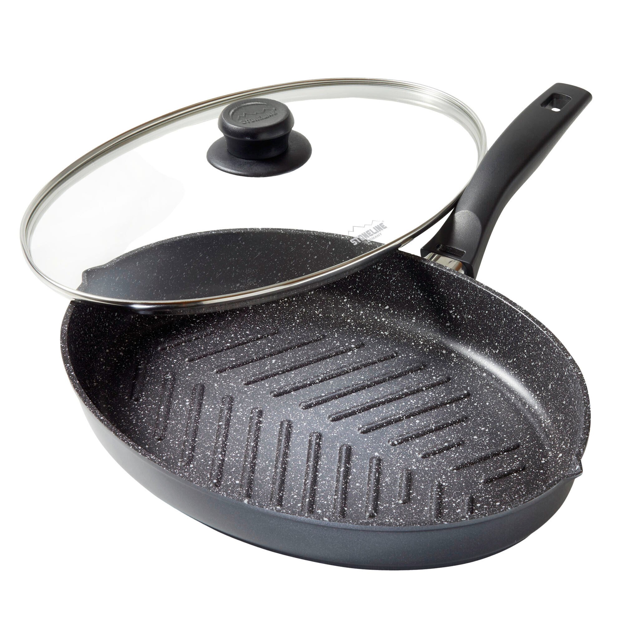 ® Fisch- und Schnitzelpfanne Oval 35x24 cm mit Deckel