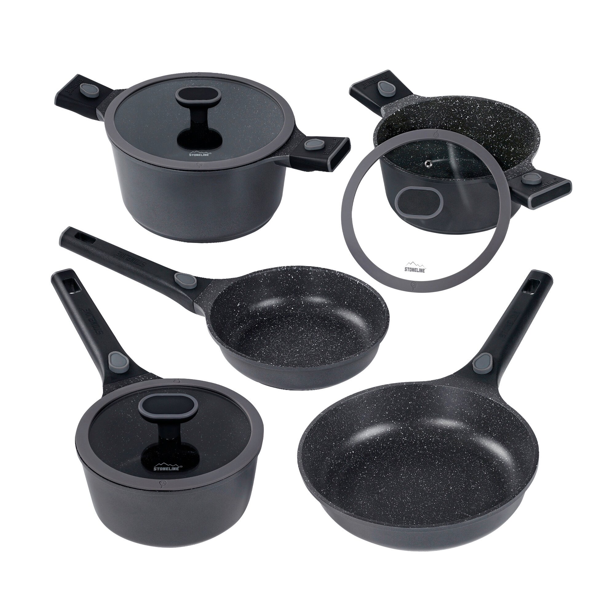 ® SMART Kochgeschirr-Set 8-teilig 18/20/24 mit Deckeln - Grau