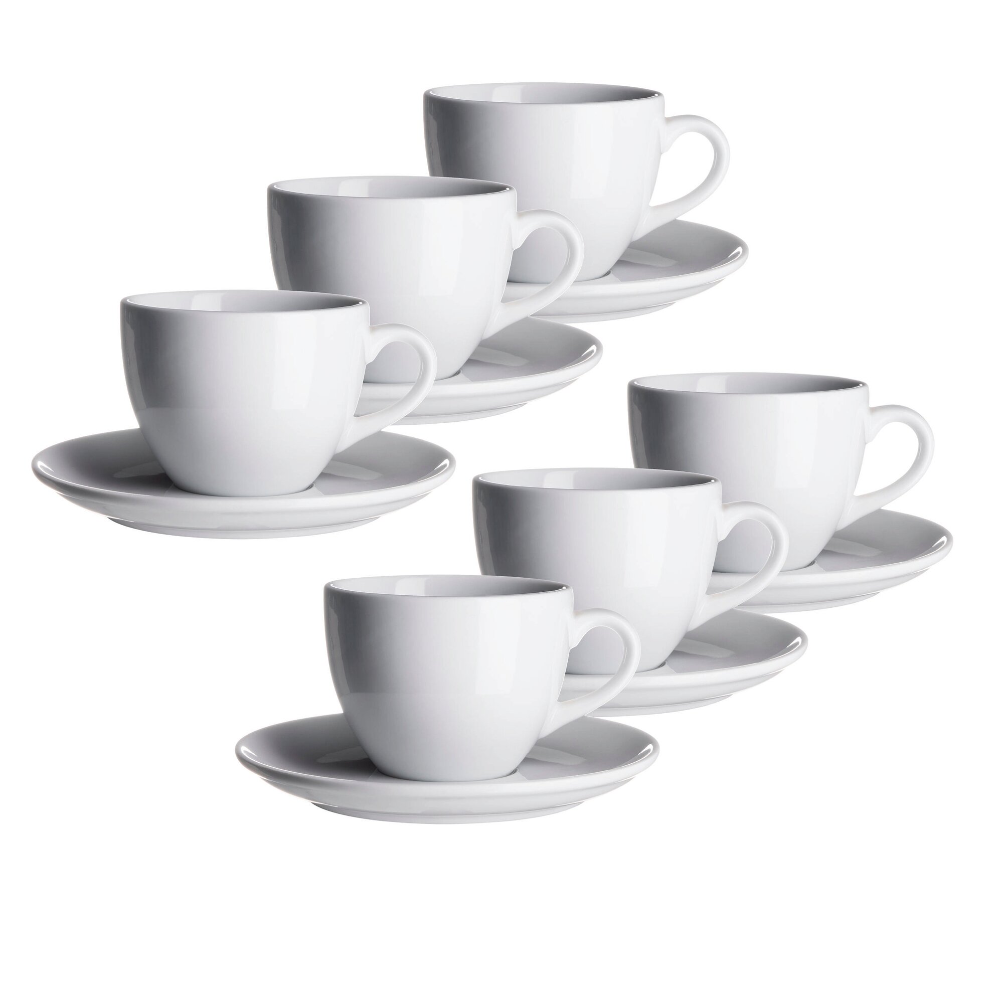 Mäser Kaffeetassen-Set, Porzellan COLOMBIA weiss