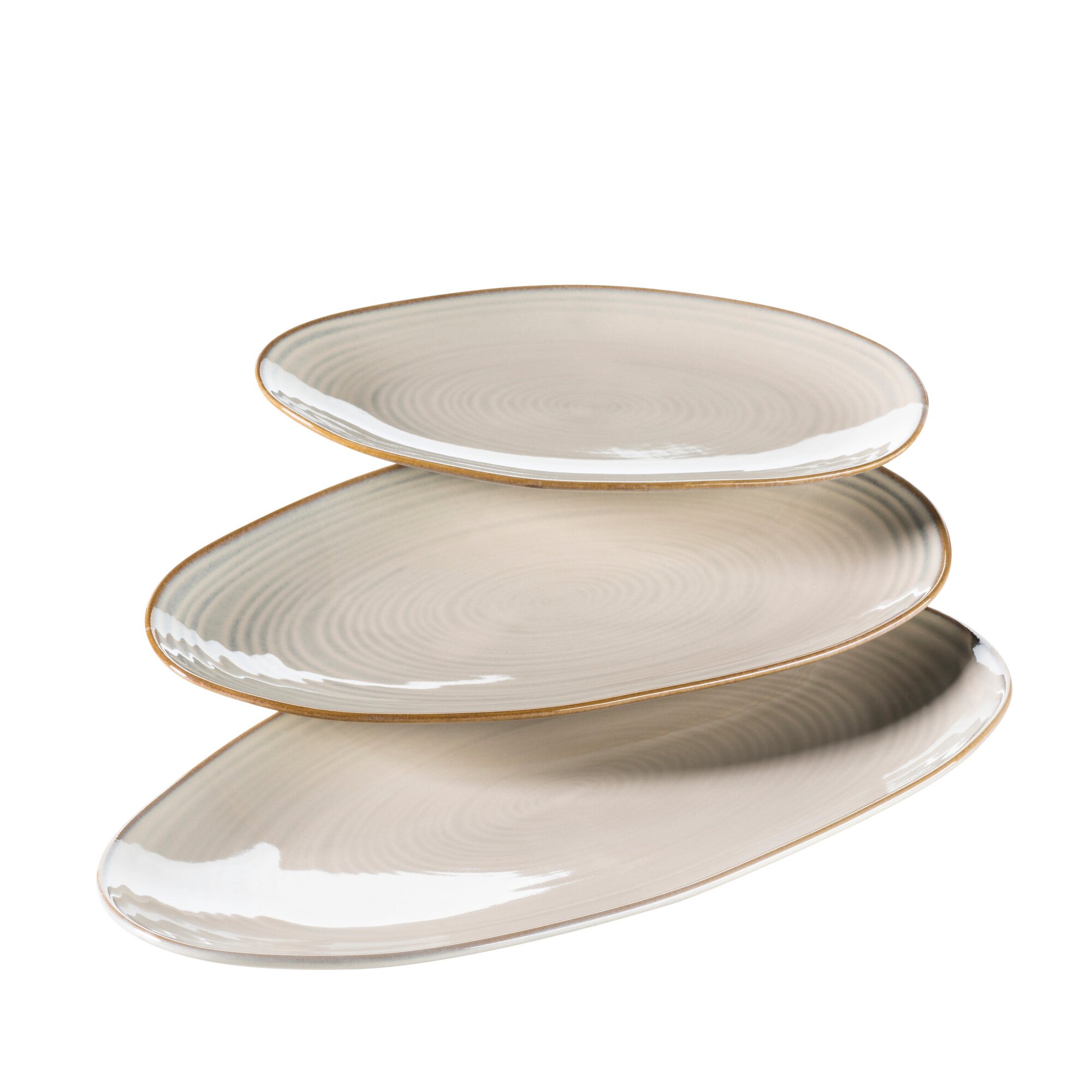 Mäser Servierplatten-Set, Keramik Nottingham beige