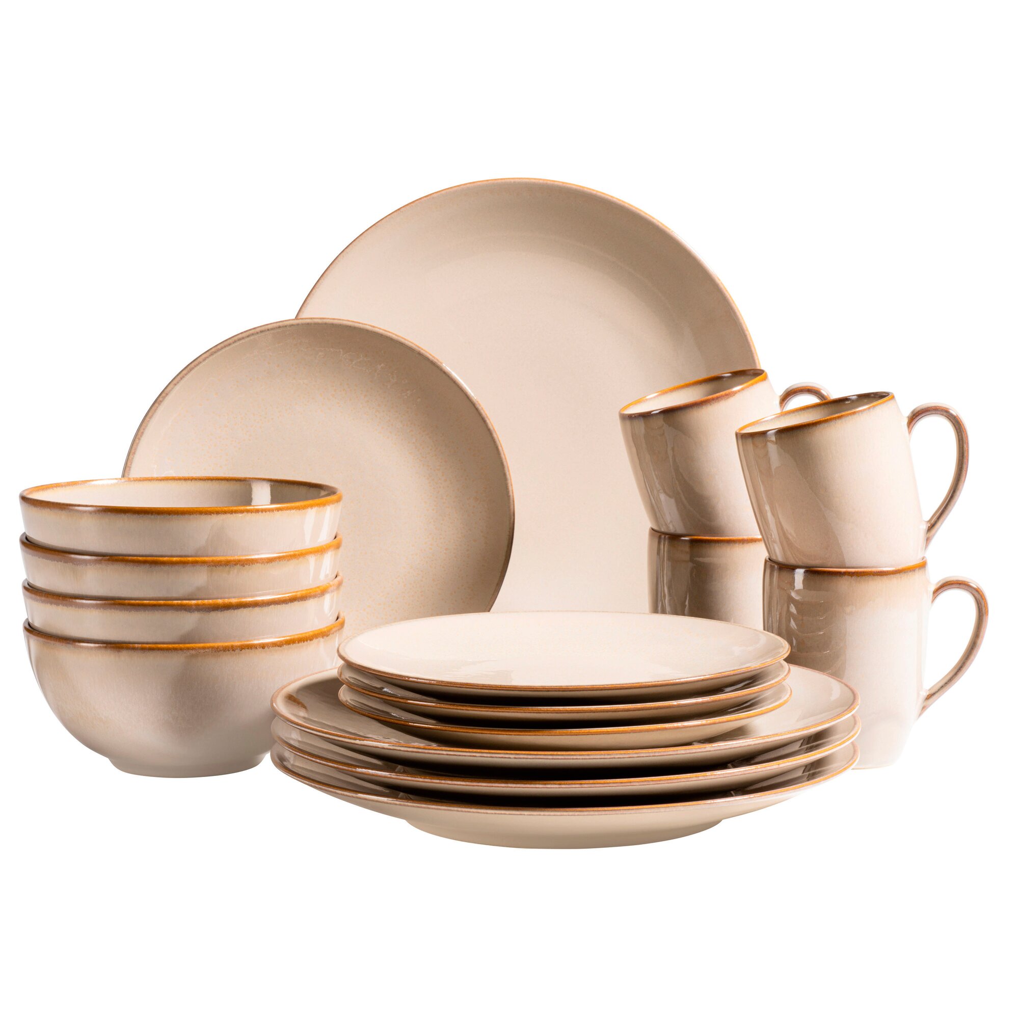 Mäser Geschirr-Set, Keramik Ossia beige