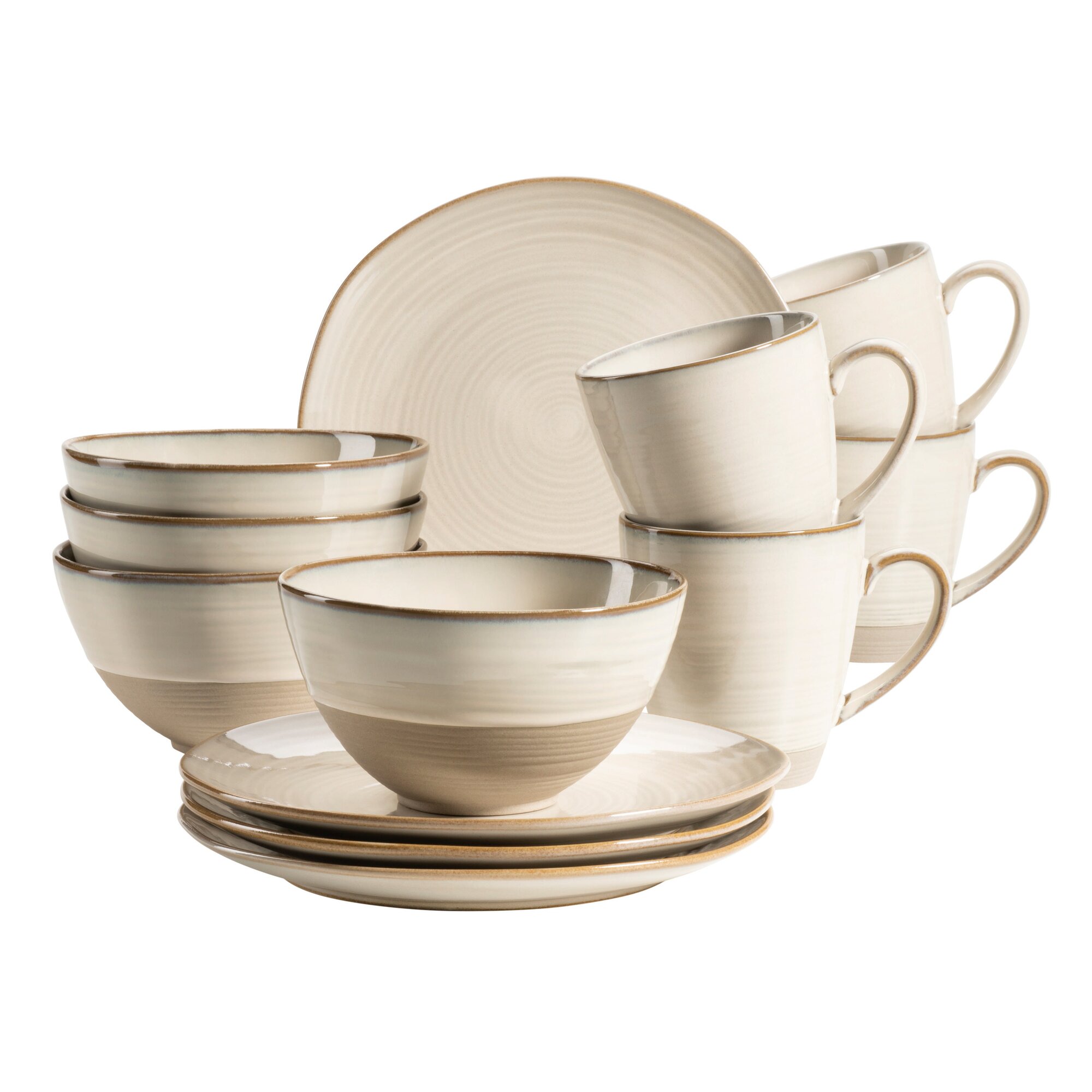 Mäser Frühstücksgeschirr, Keramik Nottingham beige