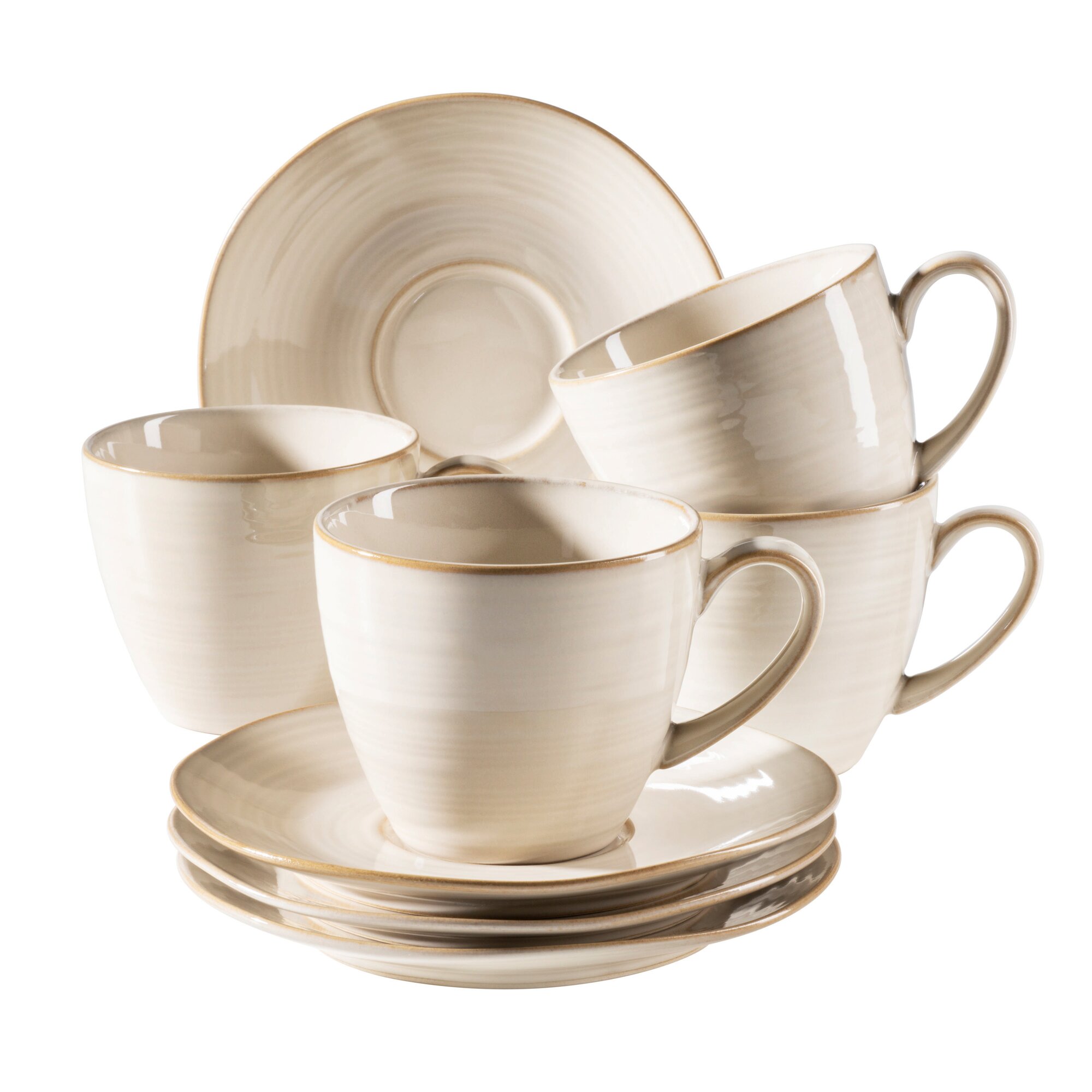Mäser Kaffeetassenset, Keramik Nottingham beige