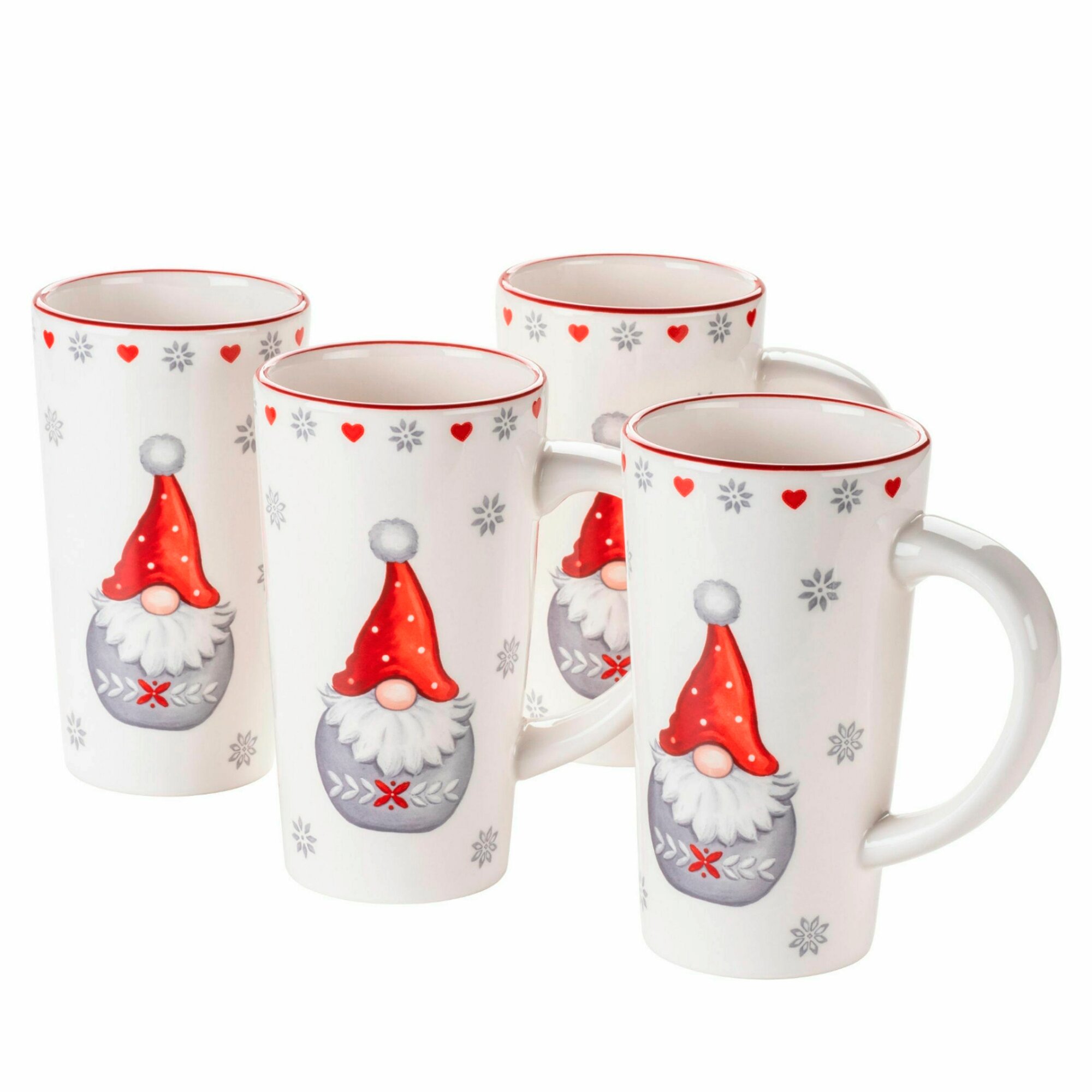 Mäser Kaffeebecher-Set, Steingut Aurela rot