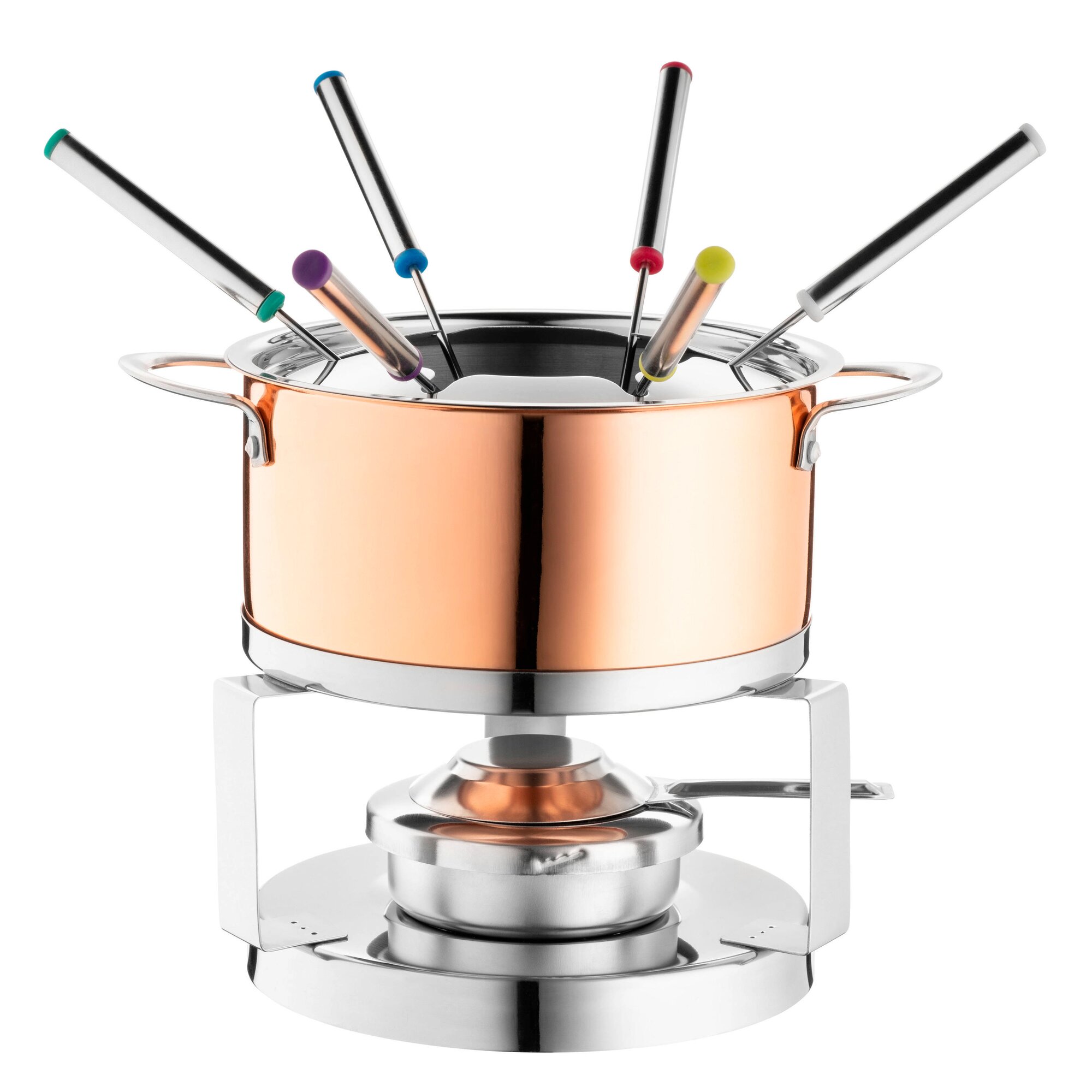 Mäser Fondueset, Edelstahl - braun