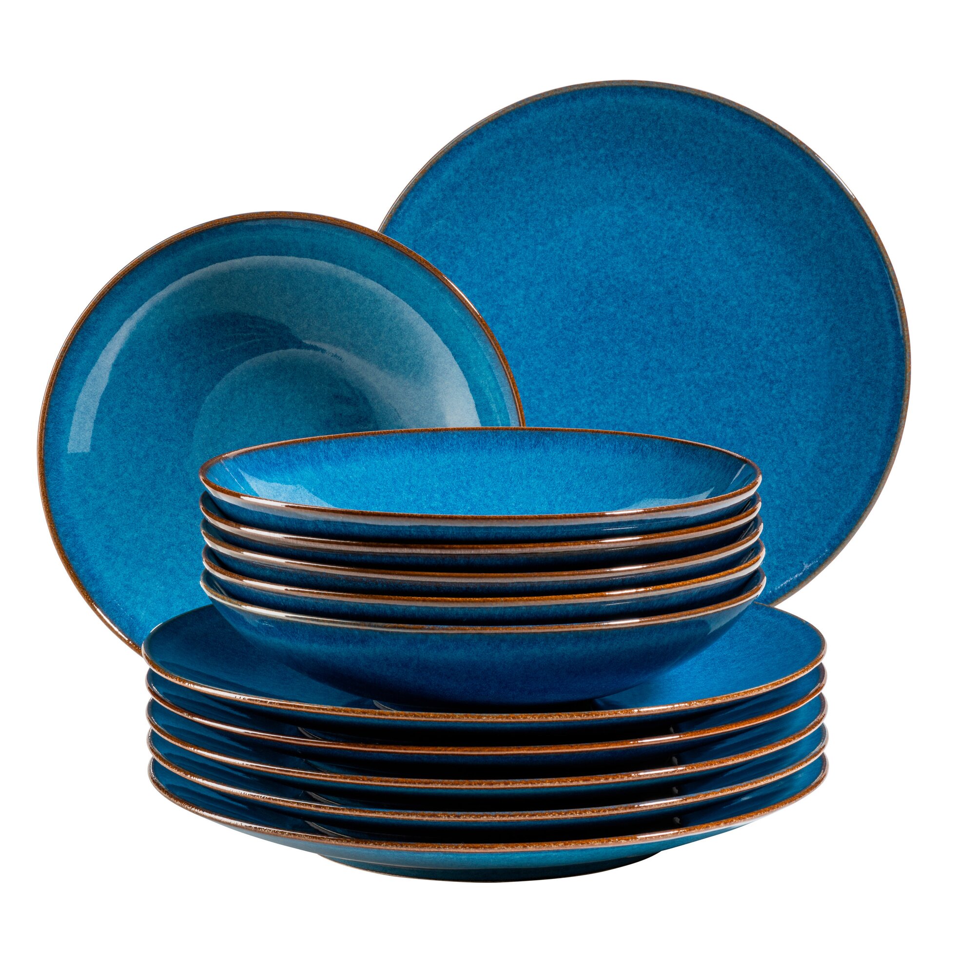 Mäser Tafelservice, Keramik OSSIA blau