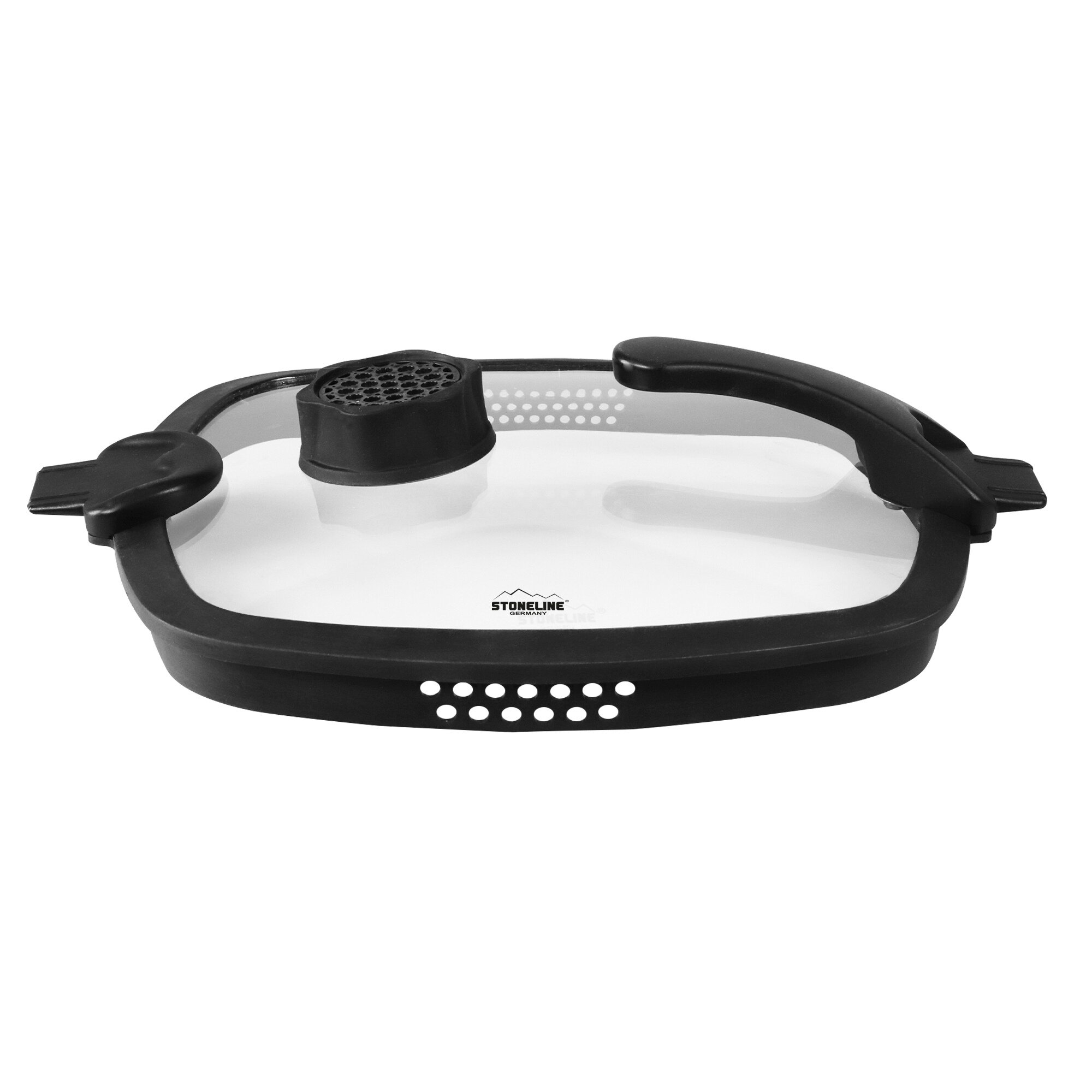 ® SMELL WELL FUTURE Glasdeckel Eckig 28 cm mit Funktion Schwarz