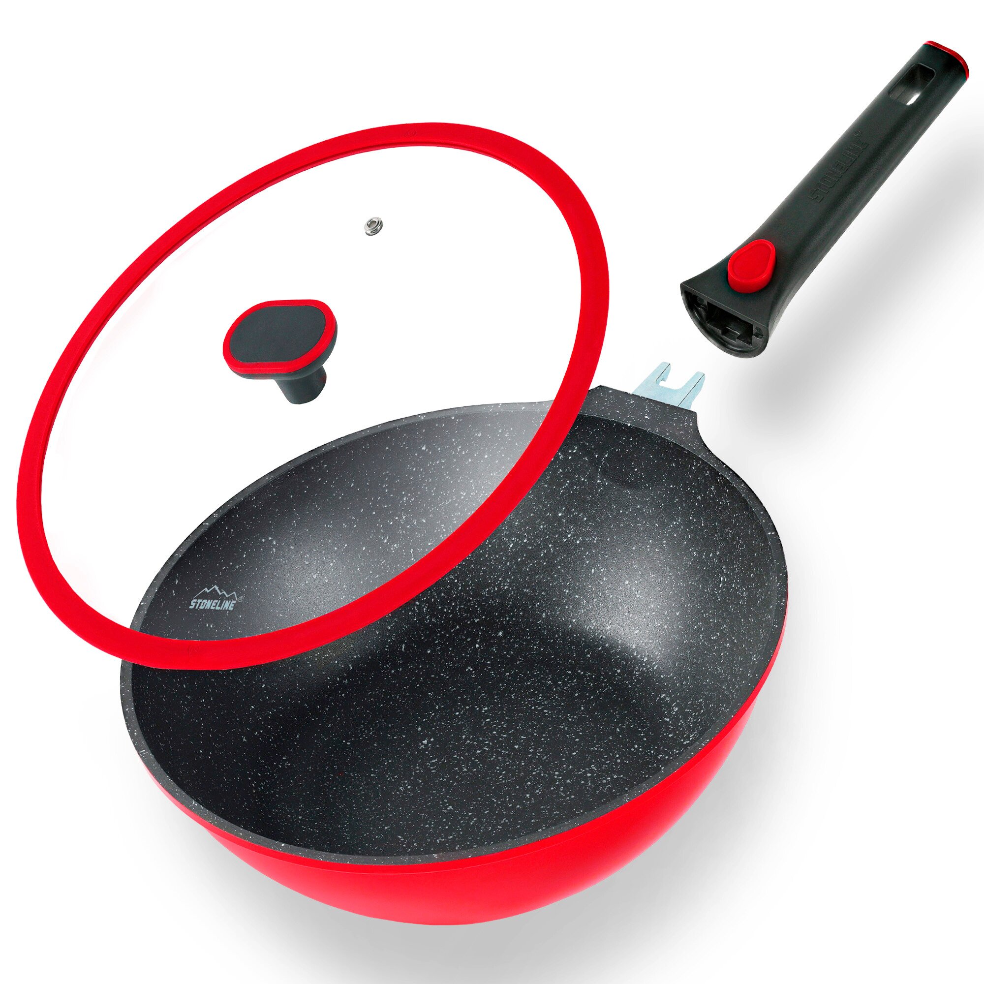 ® SMART Wokpfanne 30 cm mit Deckel - Rot