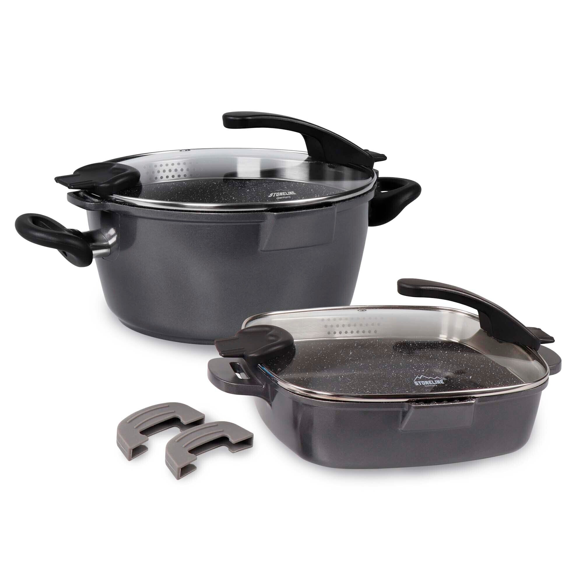 ® FUTURE Kochgeschirr-Set 4-teilig mit Deckeln - Schwarz