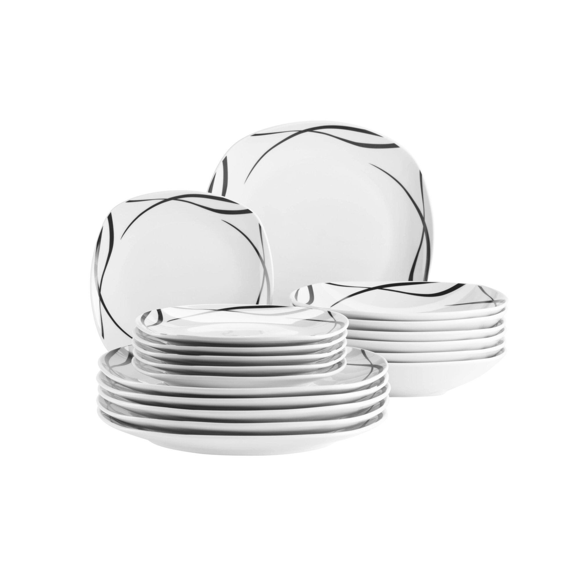 Mäser Teller Set, Porzellan DECORA