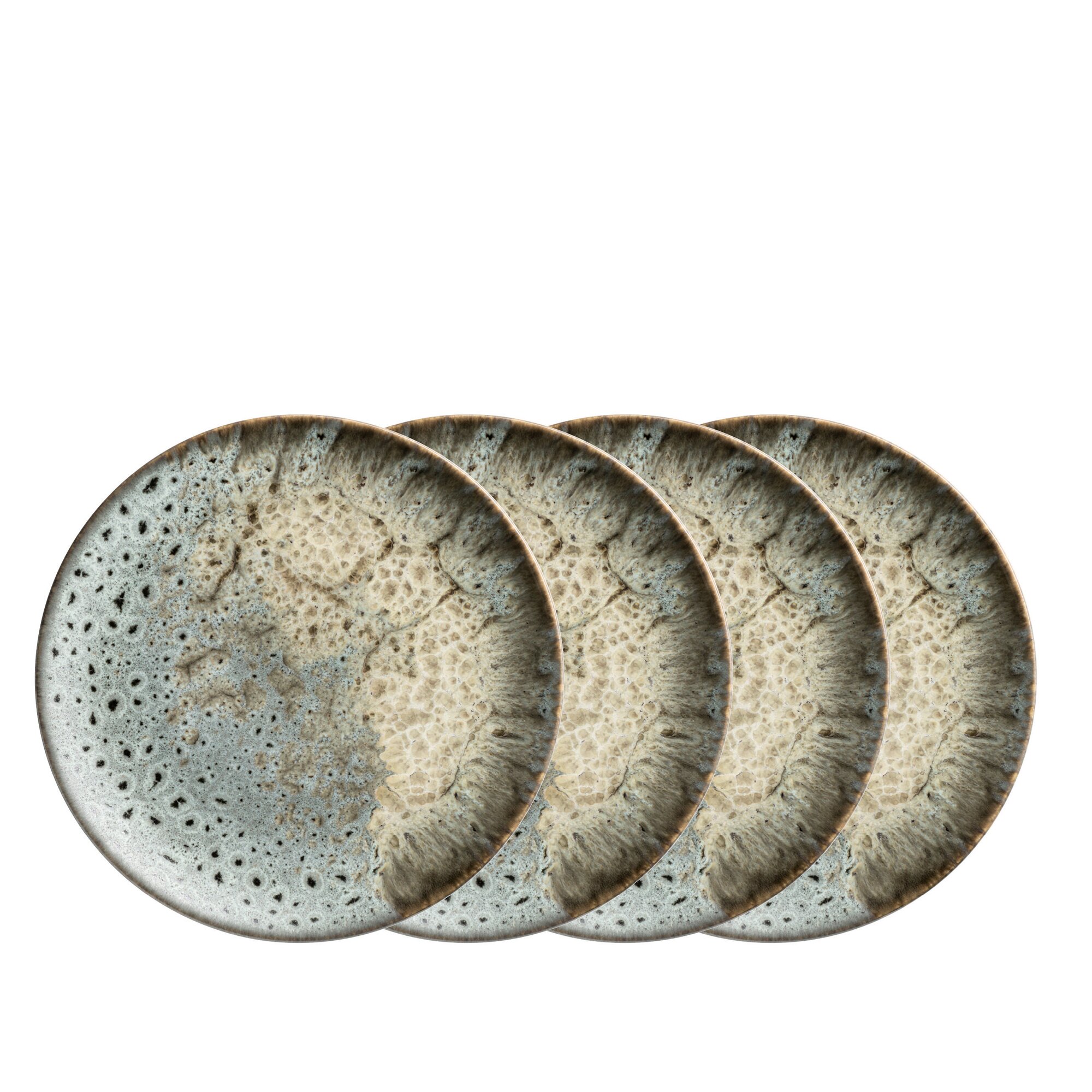 Mäser Dessertteller-Set, Steinzeug Carellia