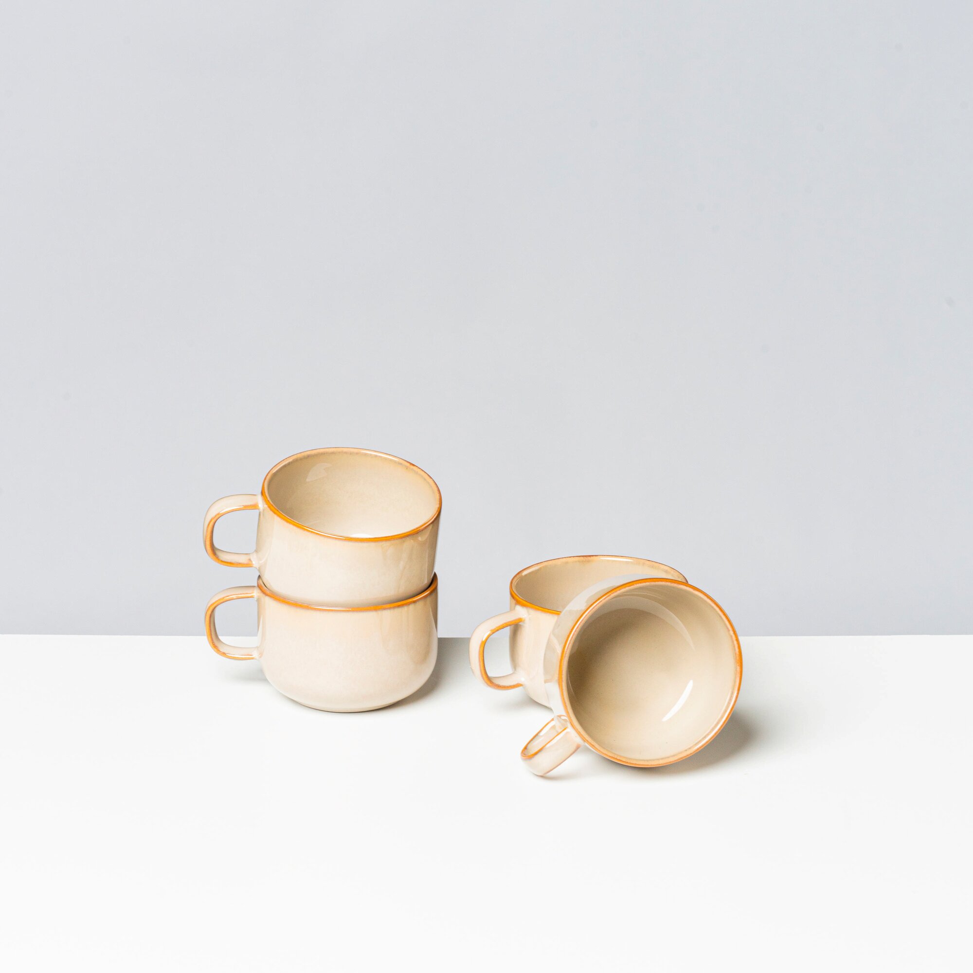 Kaffeeobertassen-Set, Steinzeug Nebelwald